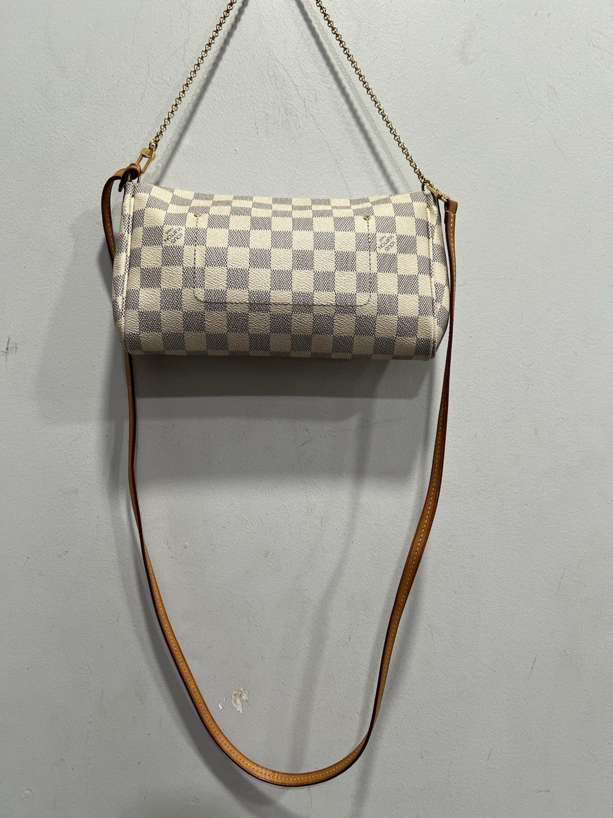 Louis Vuitton Damier Azur Favorite MM Duster & Certificate Of Authenticity