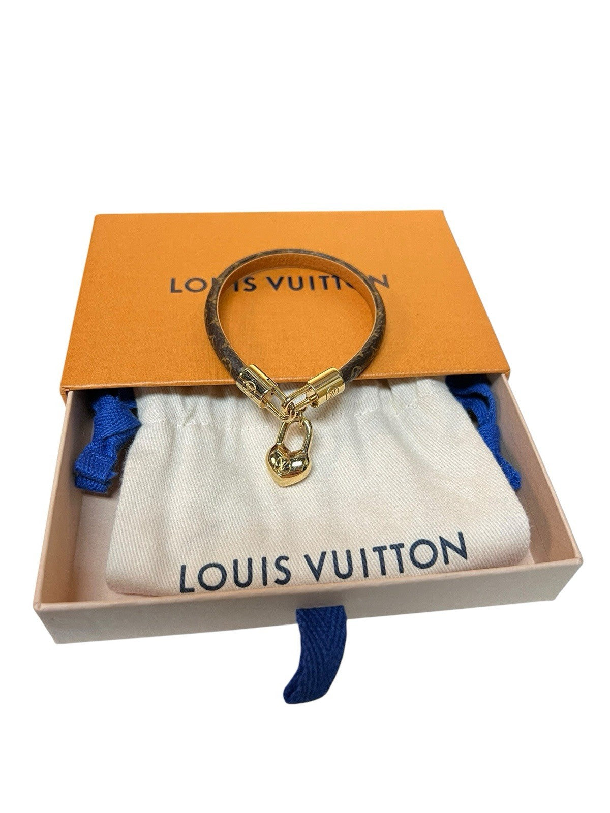 Louis Vuitton Crazy In Lock Charm Bracelet NIB Retail $440 Size 19 M 7.5”