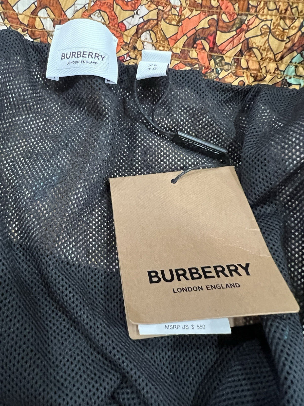 Burberry Greenford Tb Earth Swim Shorts Size XL NWT