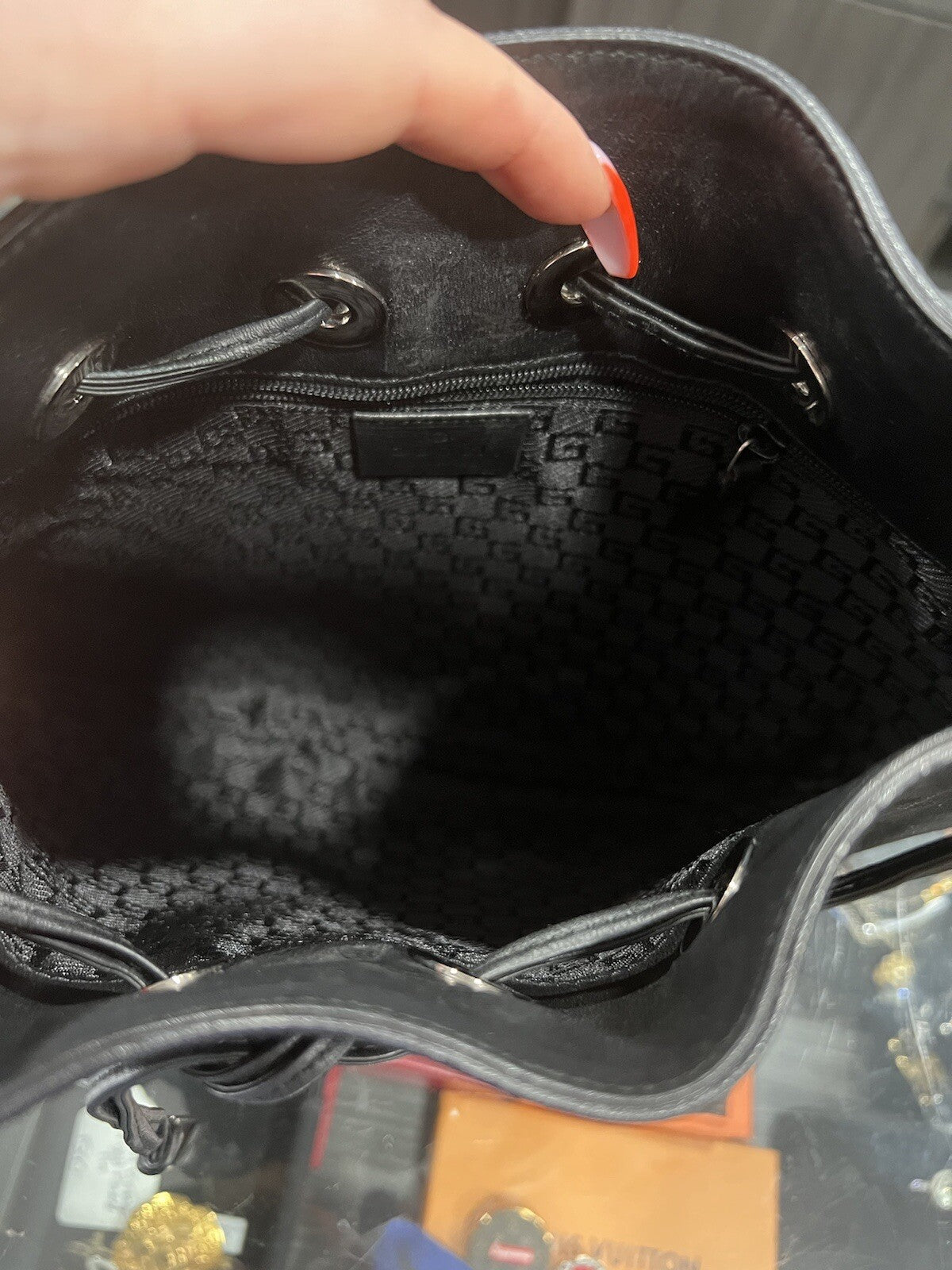 Gucci X Tom Ford Vintage Black Suede Hobo Drawstring Bag