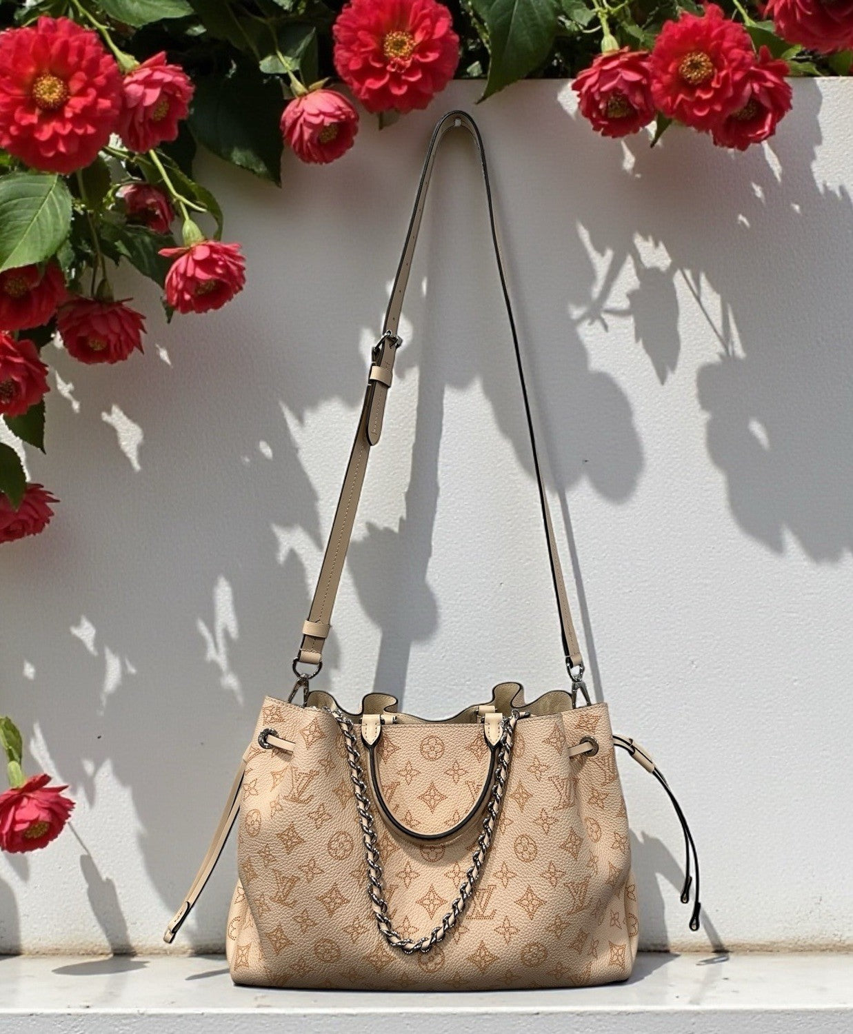 Louis Vuitton Mahina Leather Bella Tote With Authenticity Retail $5300