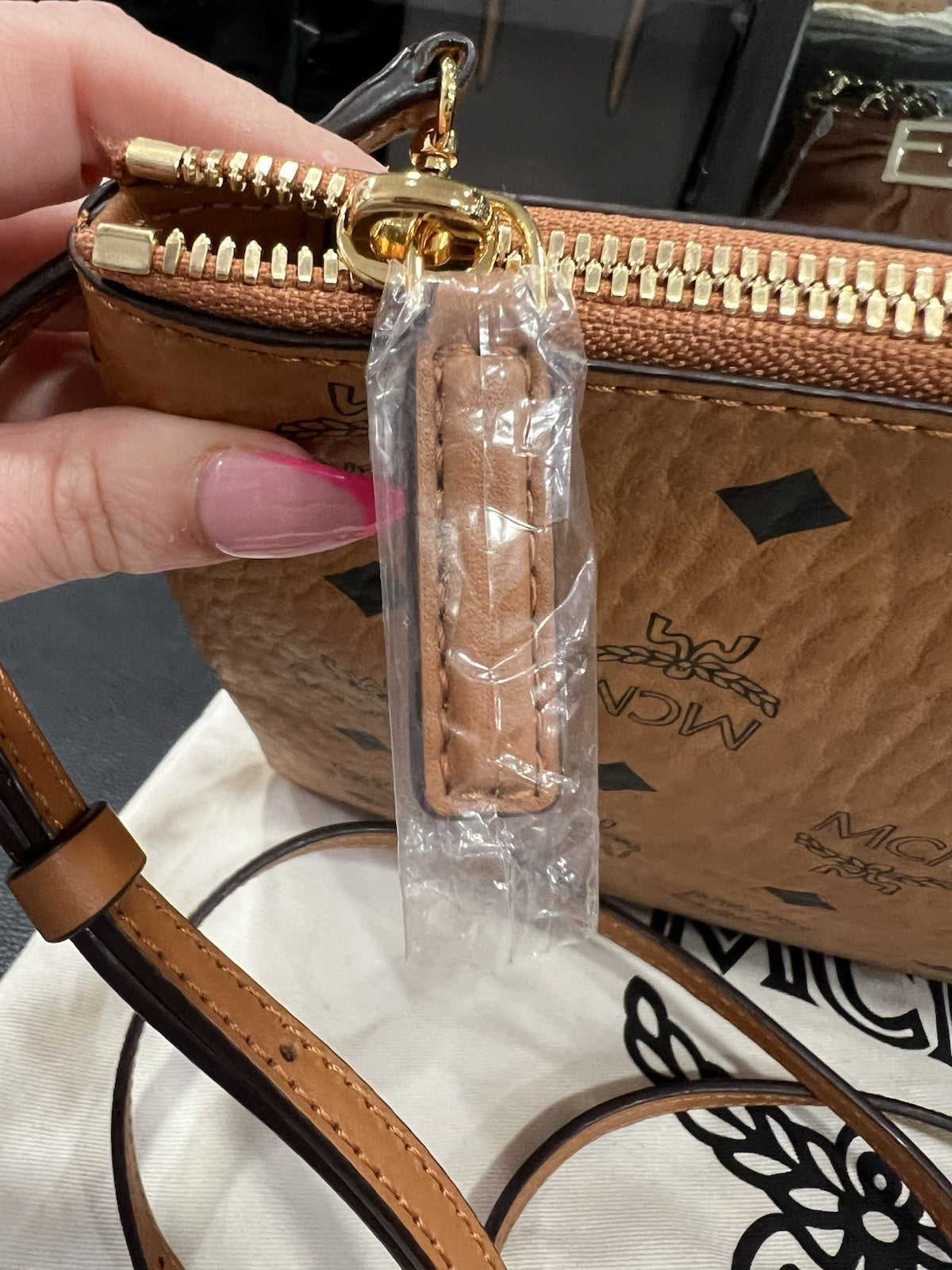 MCM Crossbody Pouch in Visetos Original $490.00 NEW