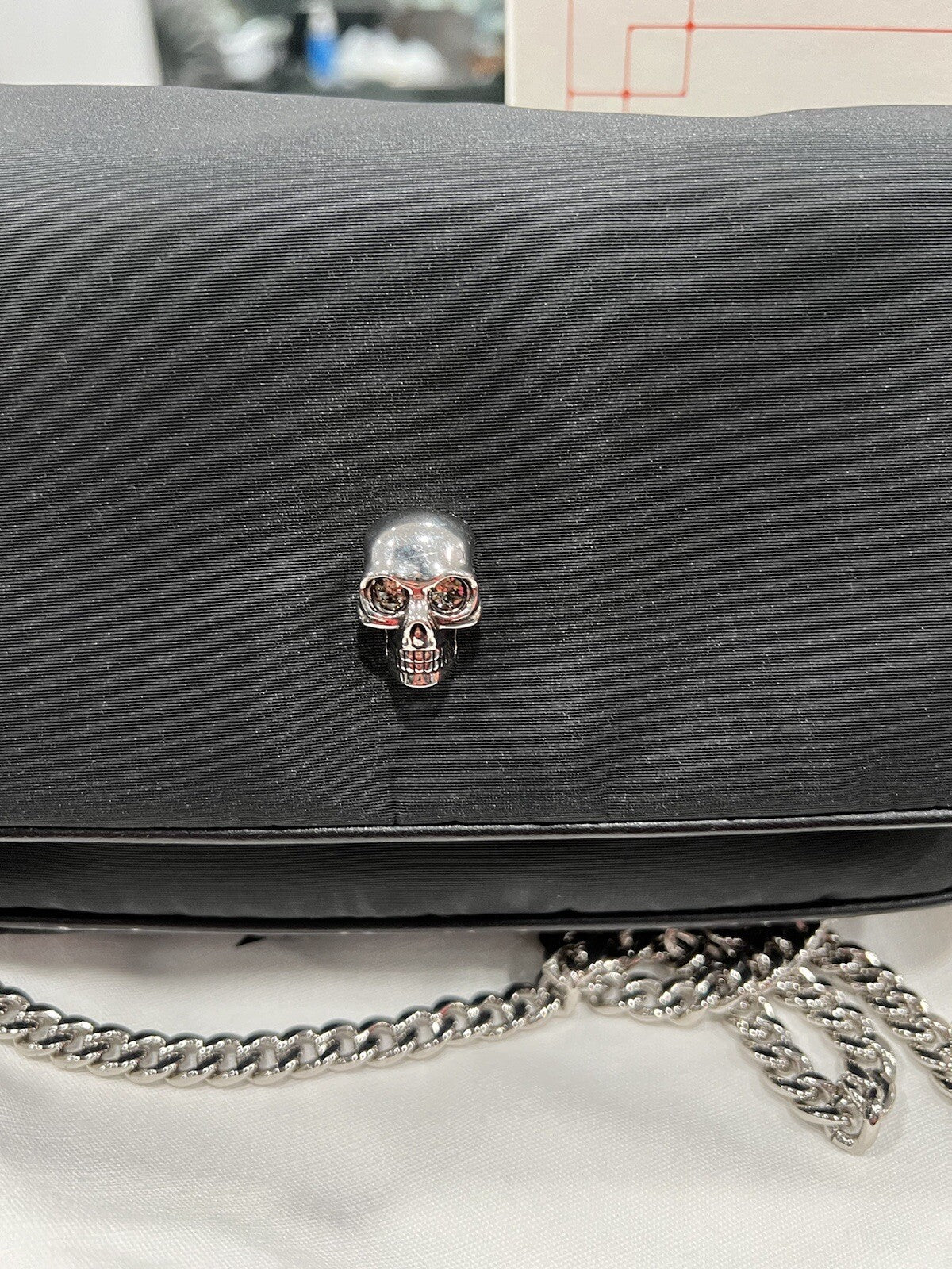 Alexander McQueen Black Nylon Skull/Logo Crossbody NIB (Retail $1295)