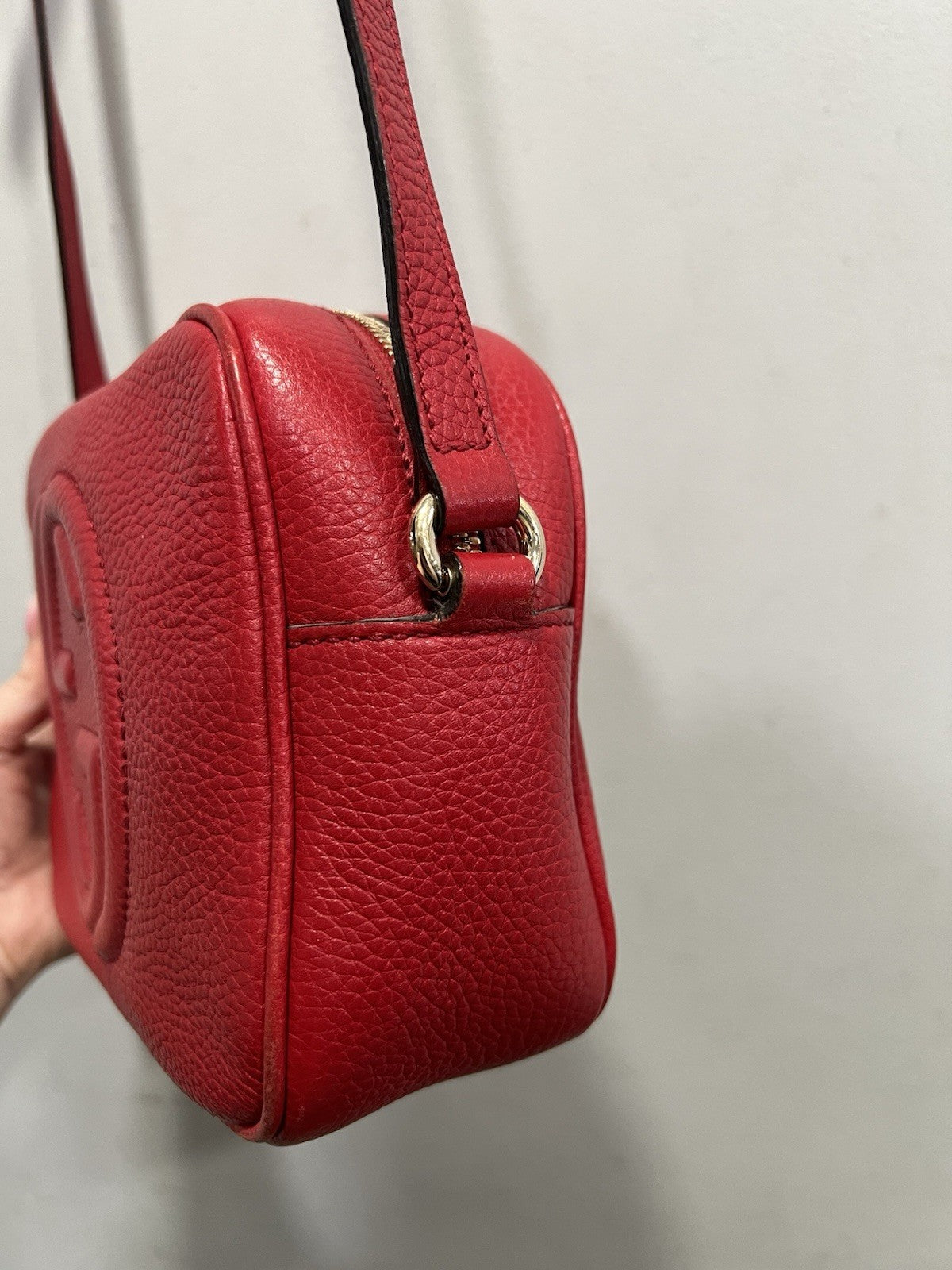 Gucci Red Soho Crossbody Bag With Box Duster & Authenticity