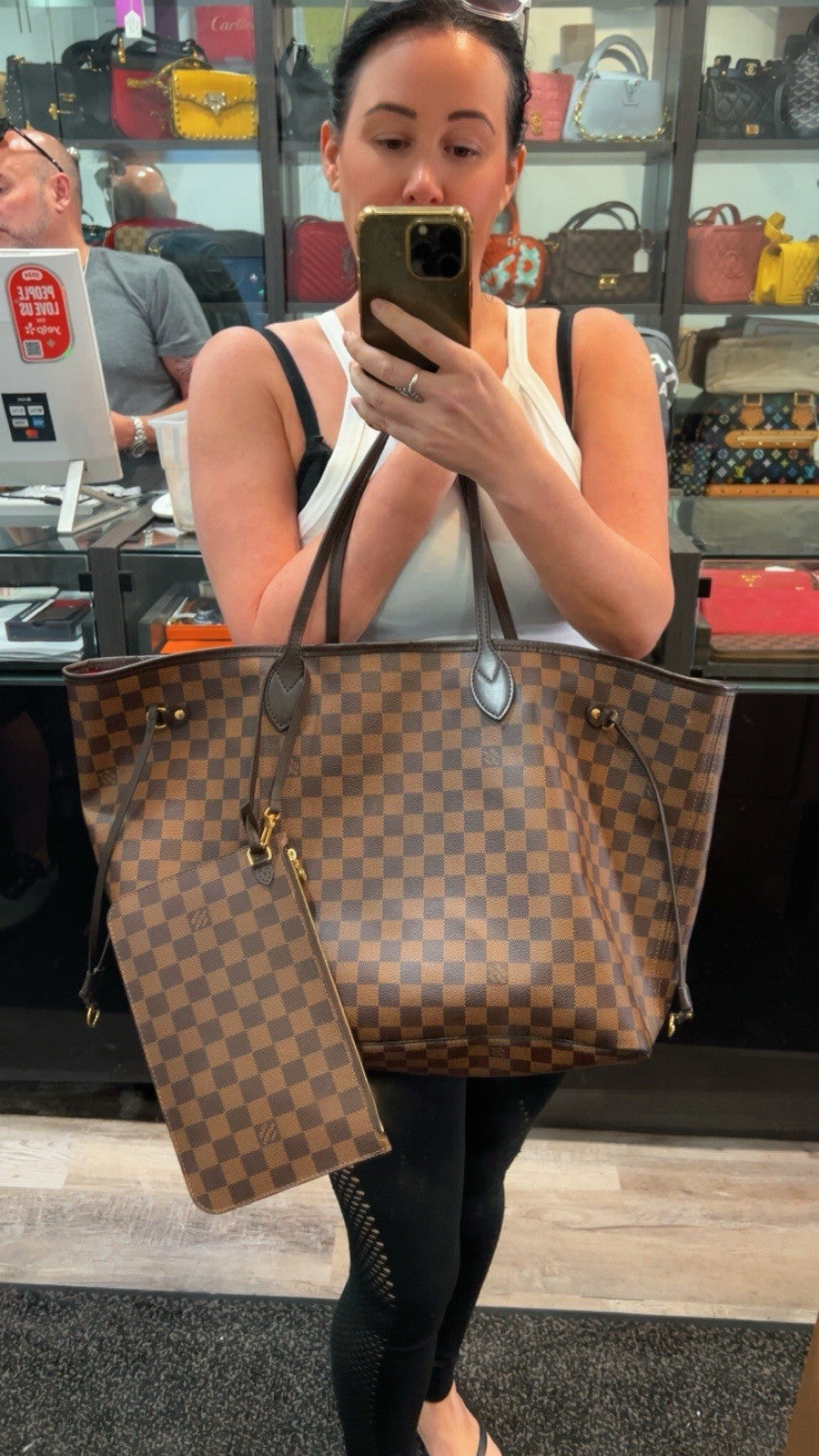Louis Vuitton Neverfull GM Damier Ebene with Insert & Authenticity Retail $2310