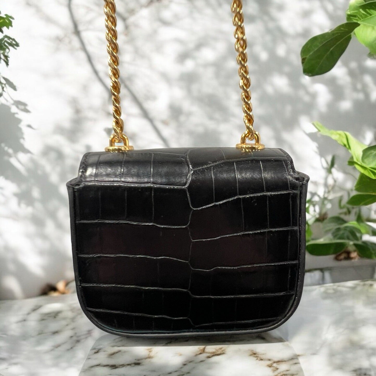 CELINE MINI CHAIN CLAUDE in NILOTICUS CROCODILE