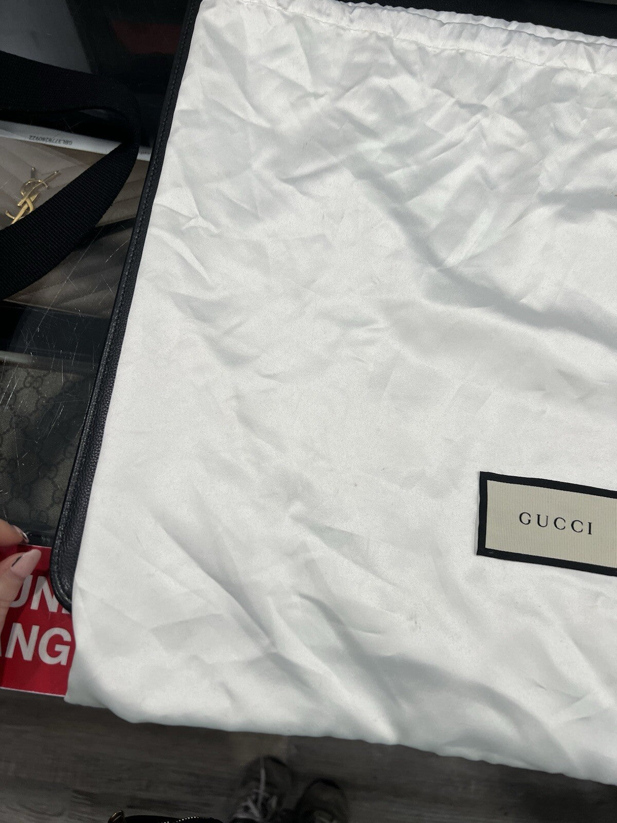 Gucci Techno Web Stripe Belt Bag W/Duster & Authenticity