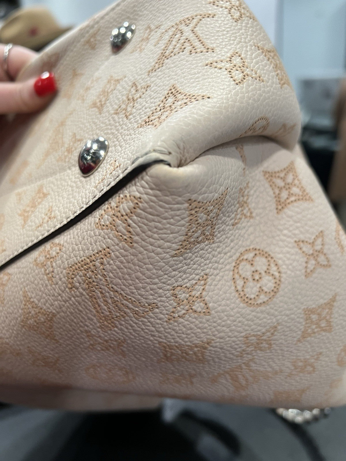 Louis Vuitton Mahina Leather Bella Tote With Authenticity Retail $5300