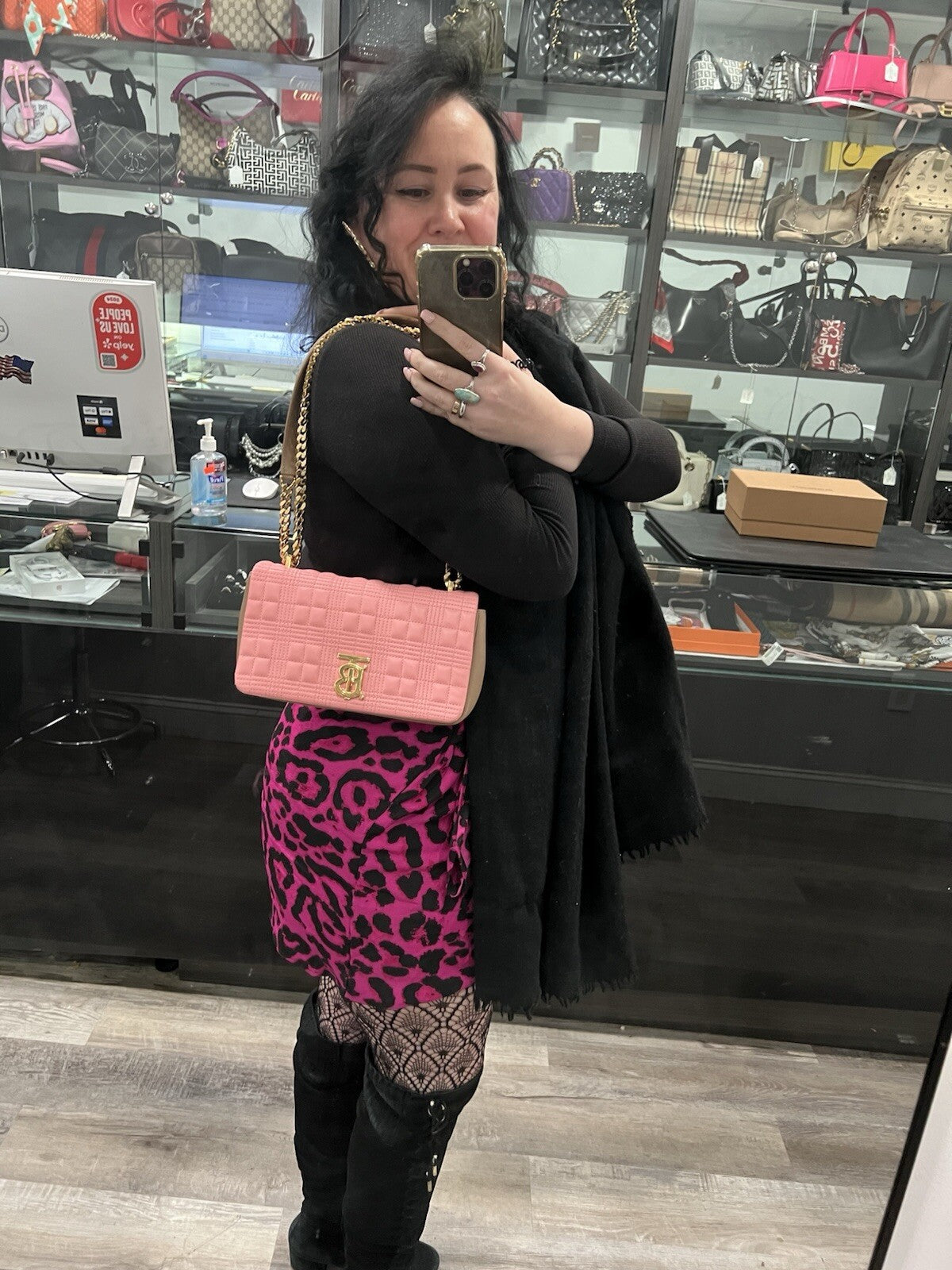 Burberry Lola Peony/Camel Small