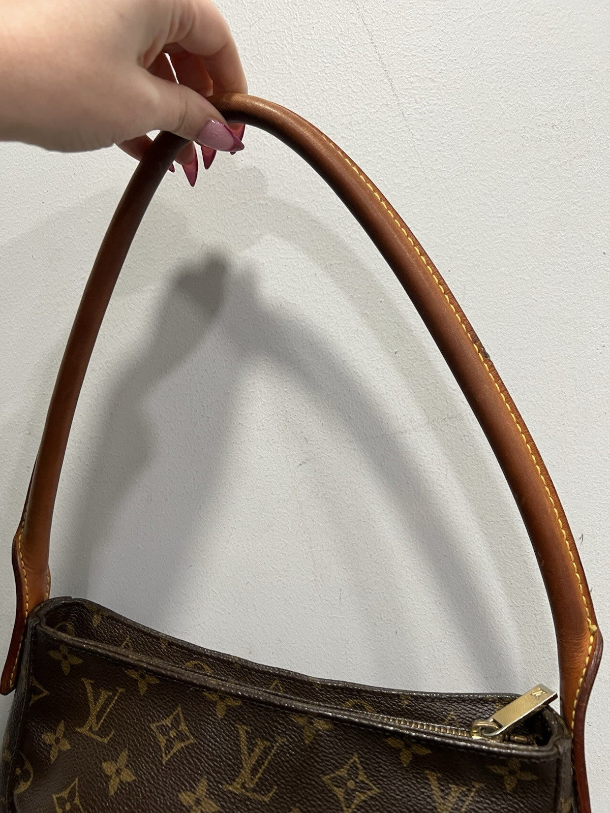 Louis Vuitton Looping MM Monogran Canvas Shoulder Bag With Authentication
