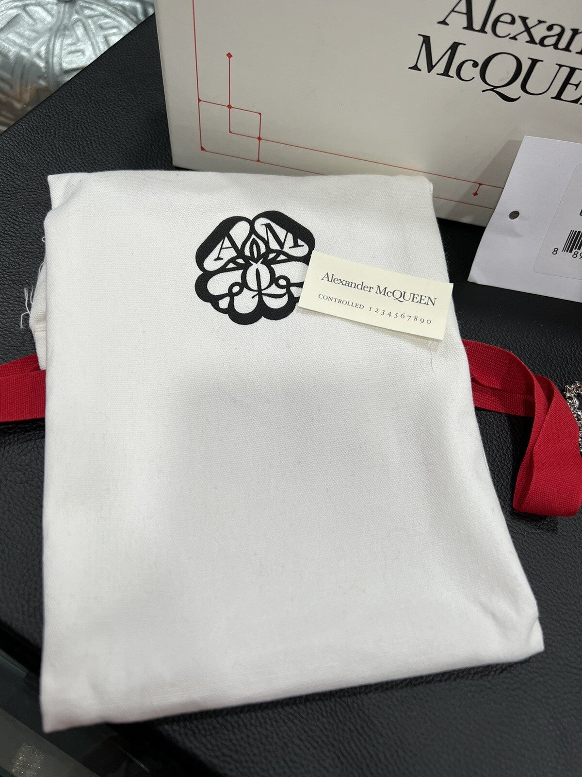 Alexander McQueen Ombre Pink/Red Leather Phone/Card Case New In Box