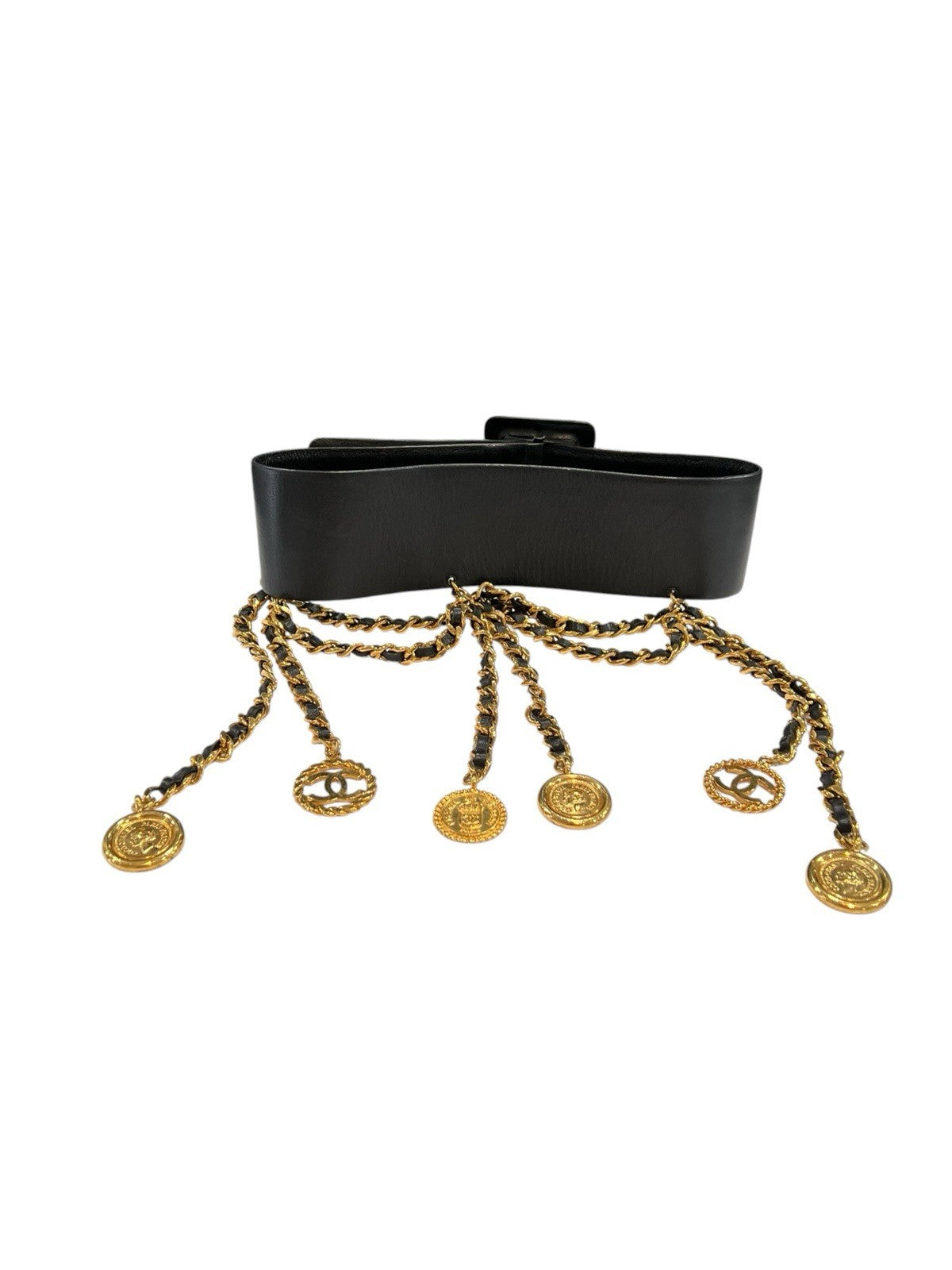 Chanel Runway 1992 Multi Chain Medallion Belt With Authenticity Size 26"