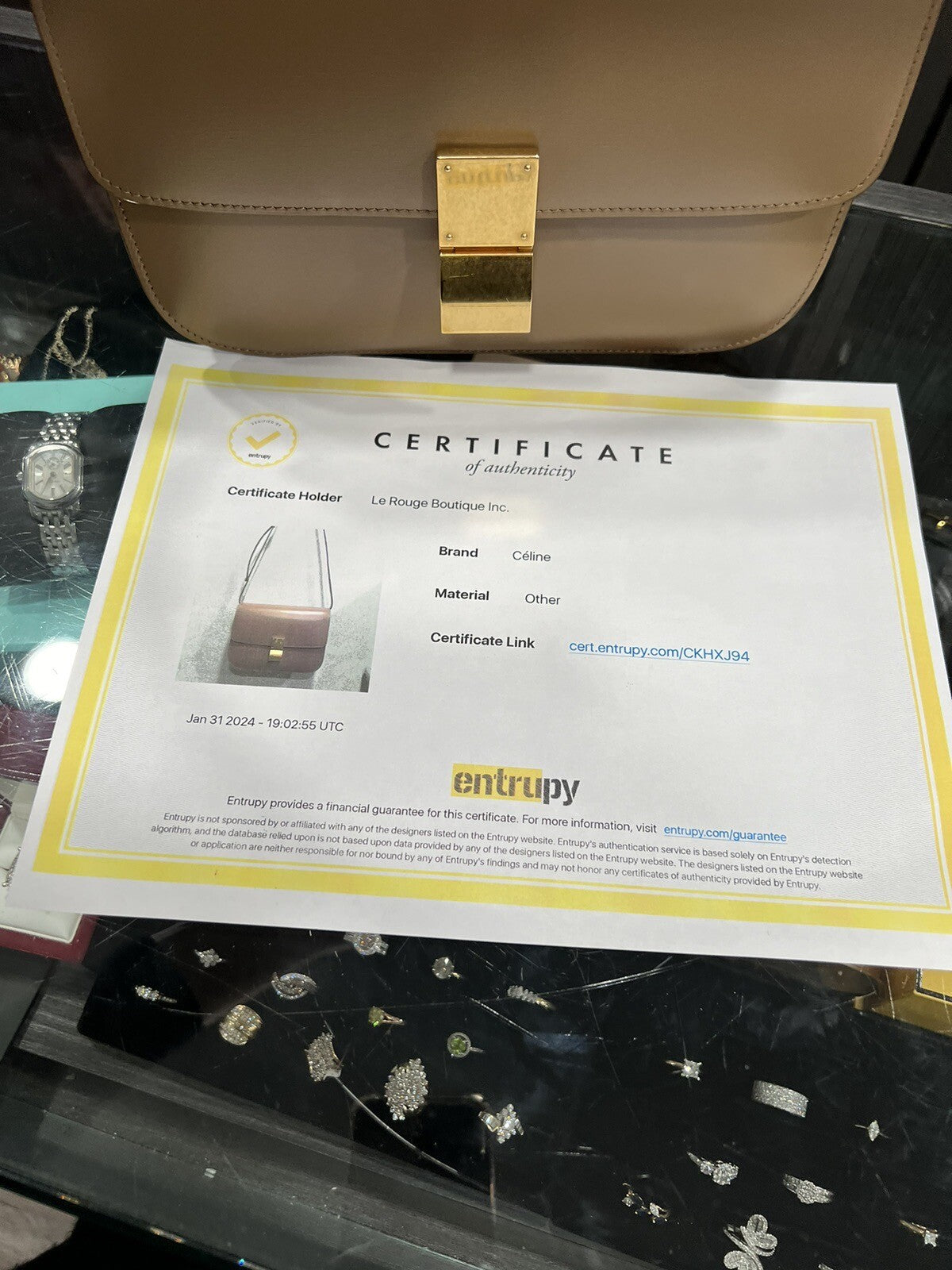 Celine Medium Classic Box Bag W/Certificate & Tags