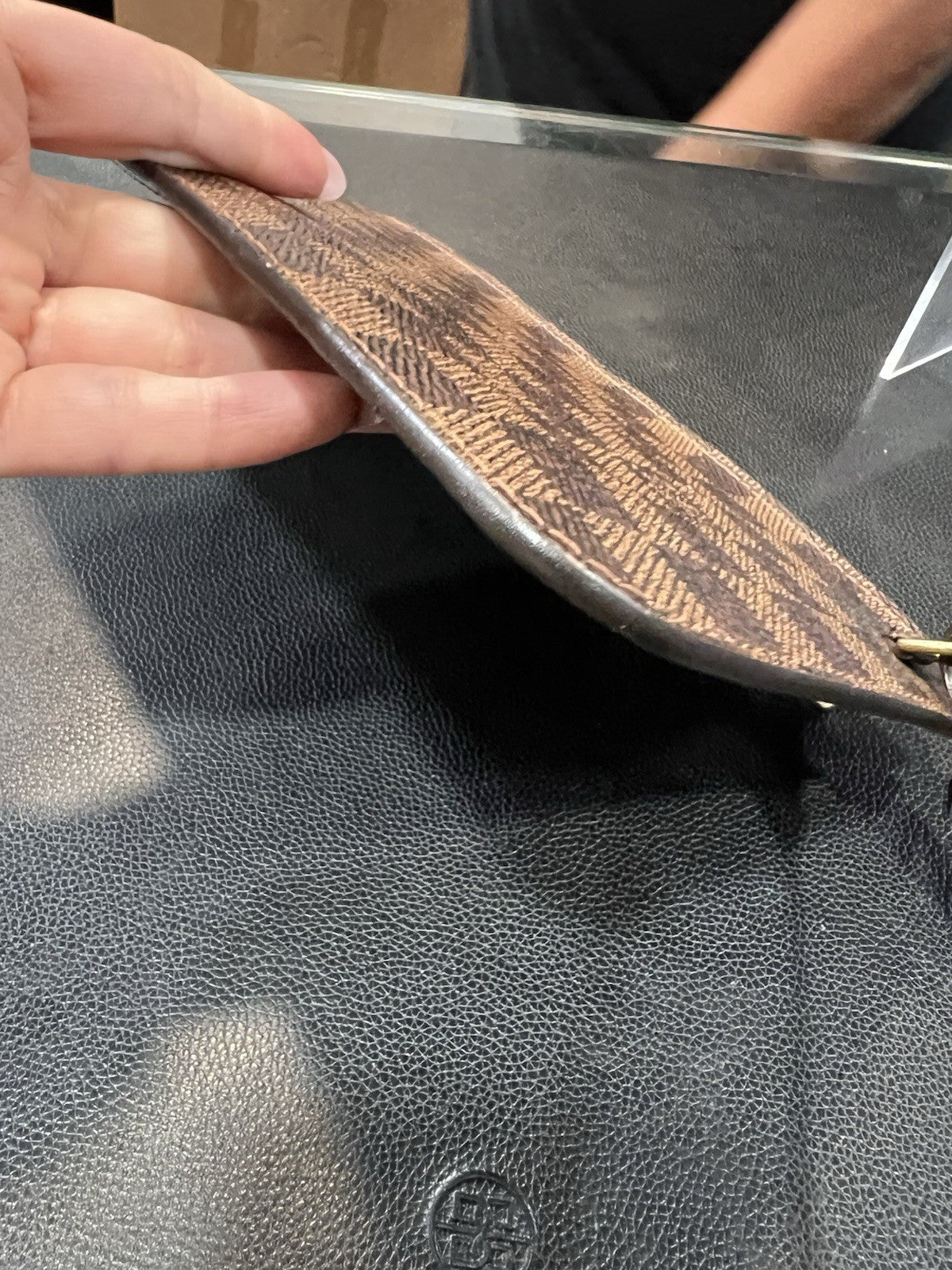 Louis Vuitton Damier Ebene Ballerine Insert Wristlet Pouch W/Authenticity