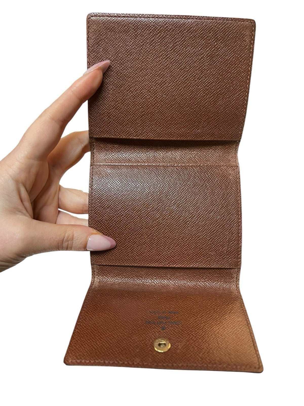 Louis Vuitton Monogram Canvas Trifold Card Holder Duster & Authenticity