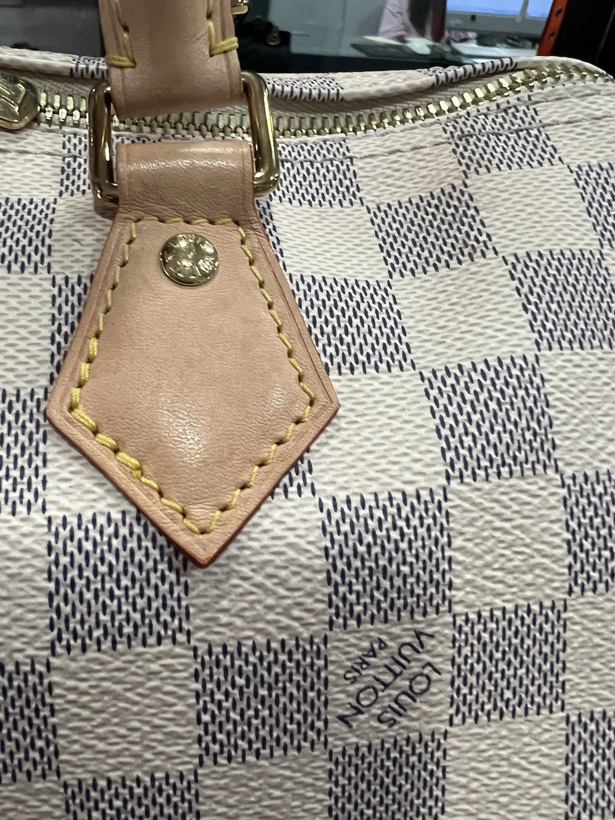 Louis Vuitton Speedy 30 Bandouliere Azure Retail $1980