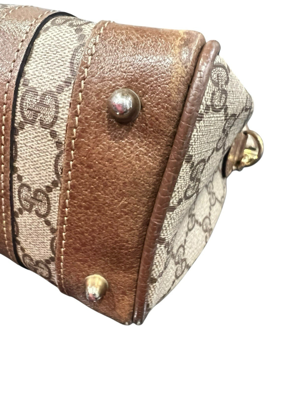 Gucci Vintage GG Plus Boston Bag W/Certificate Of Authenticity