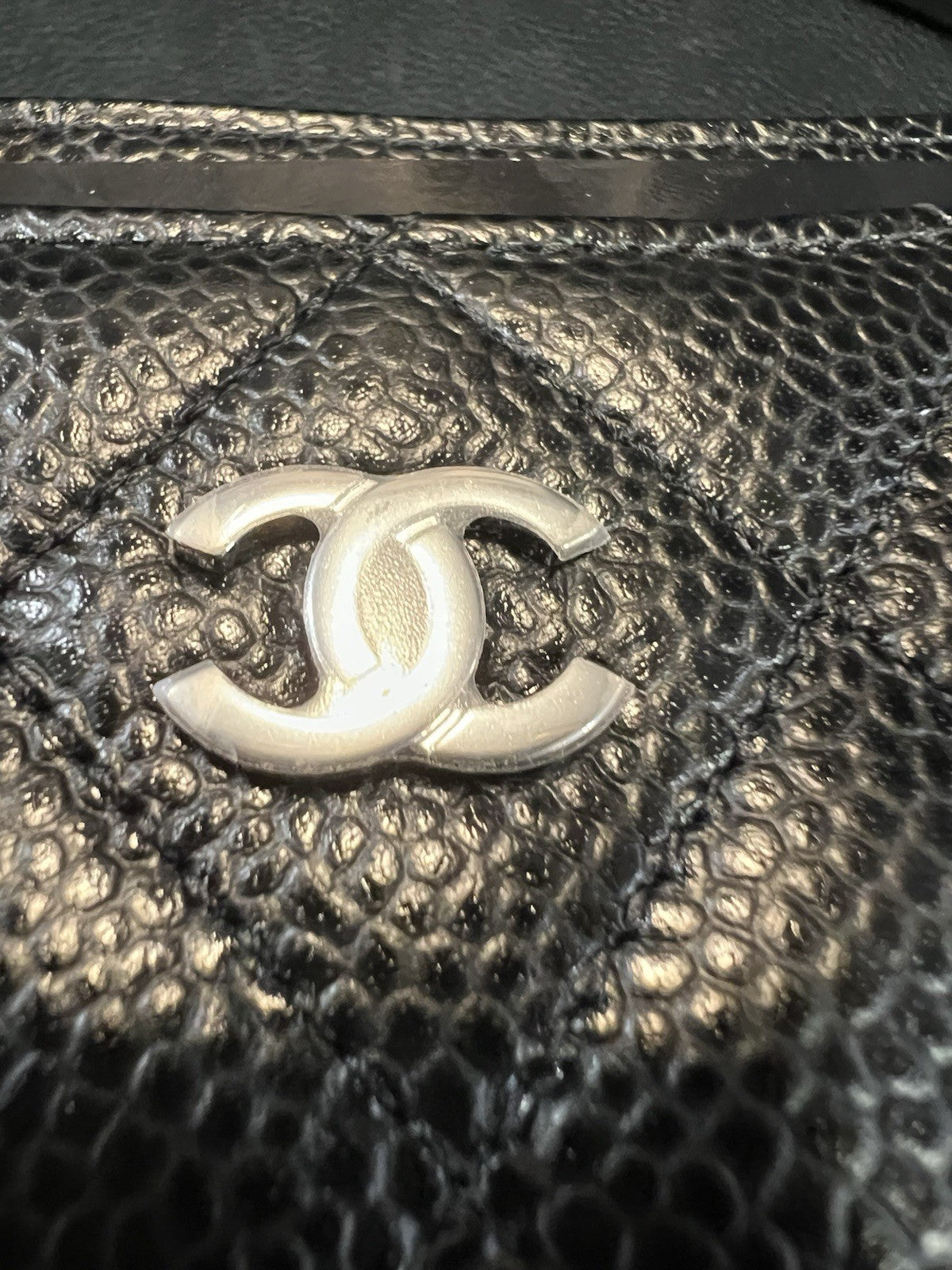 Chanel Caviar Card Wallet Box Duster & Shopping Bag Retail $525