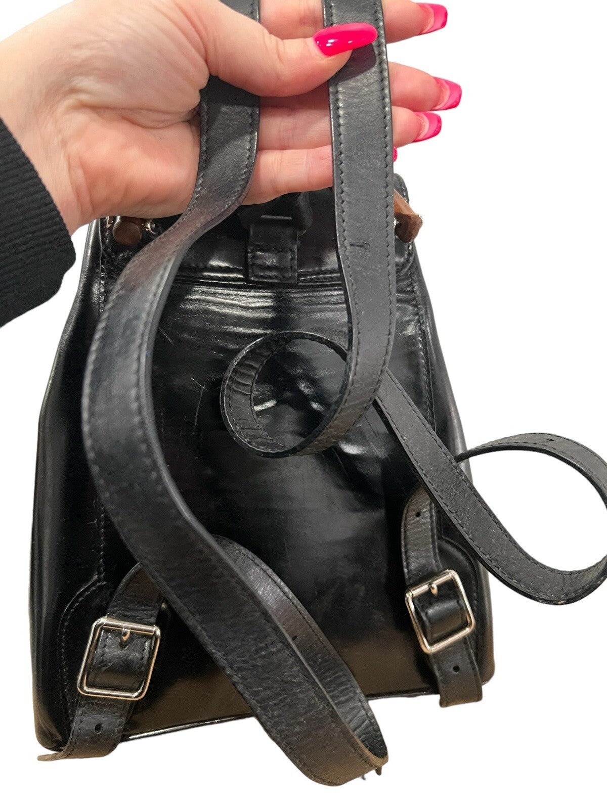 Gucci Vintage Leather Mini Bamboo Backpack