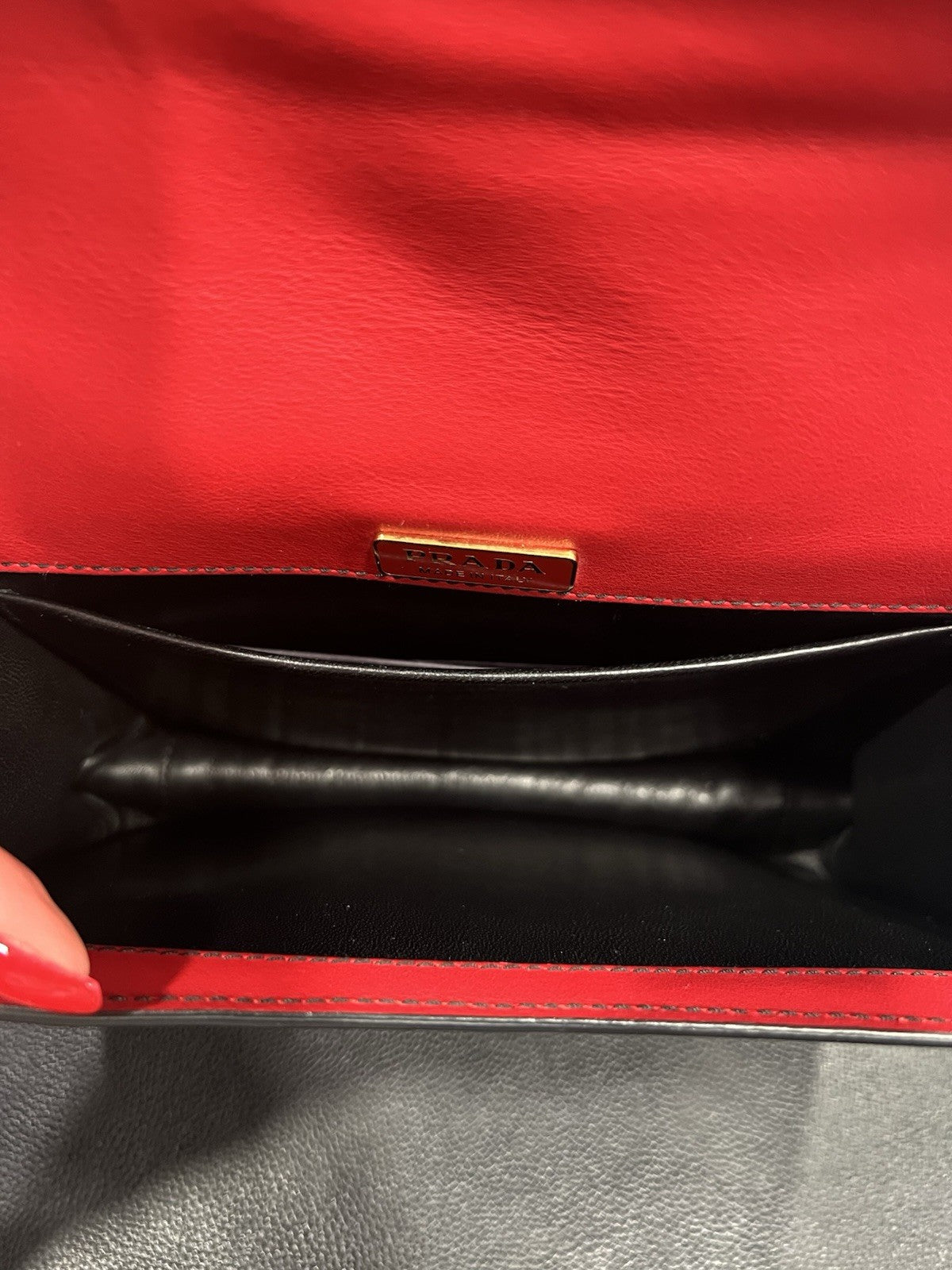 Prada Pionniere Saddle City Calfskin Small Crossbody Bag W/Authenticity