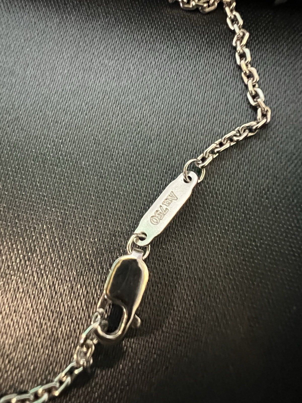 Tiffany & Co. Small Padlock Necklace With Diamonds 18k White Gold