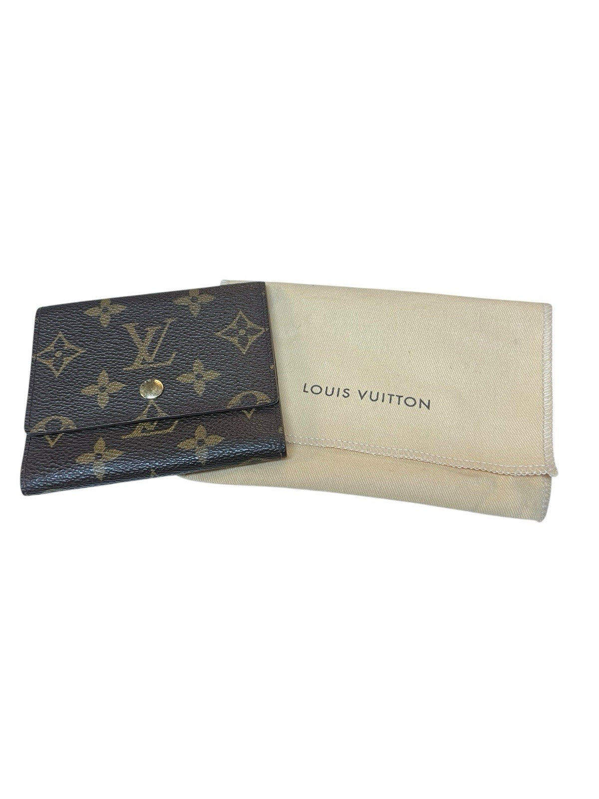 Louis Vuitton Monogram Canvas Trifold Card Holder Duster & Authenticity