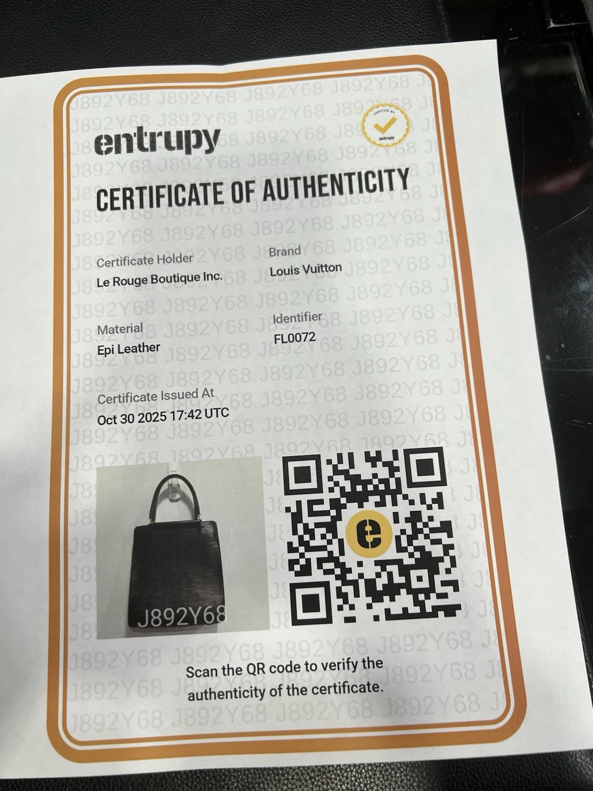 Louis Vuitton Black Epileather Top Handle Figari Pm Bag