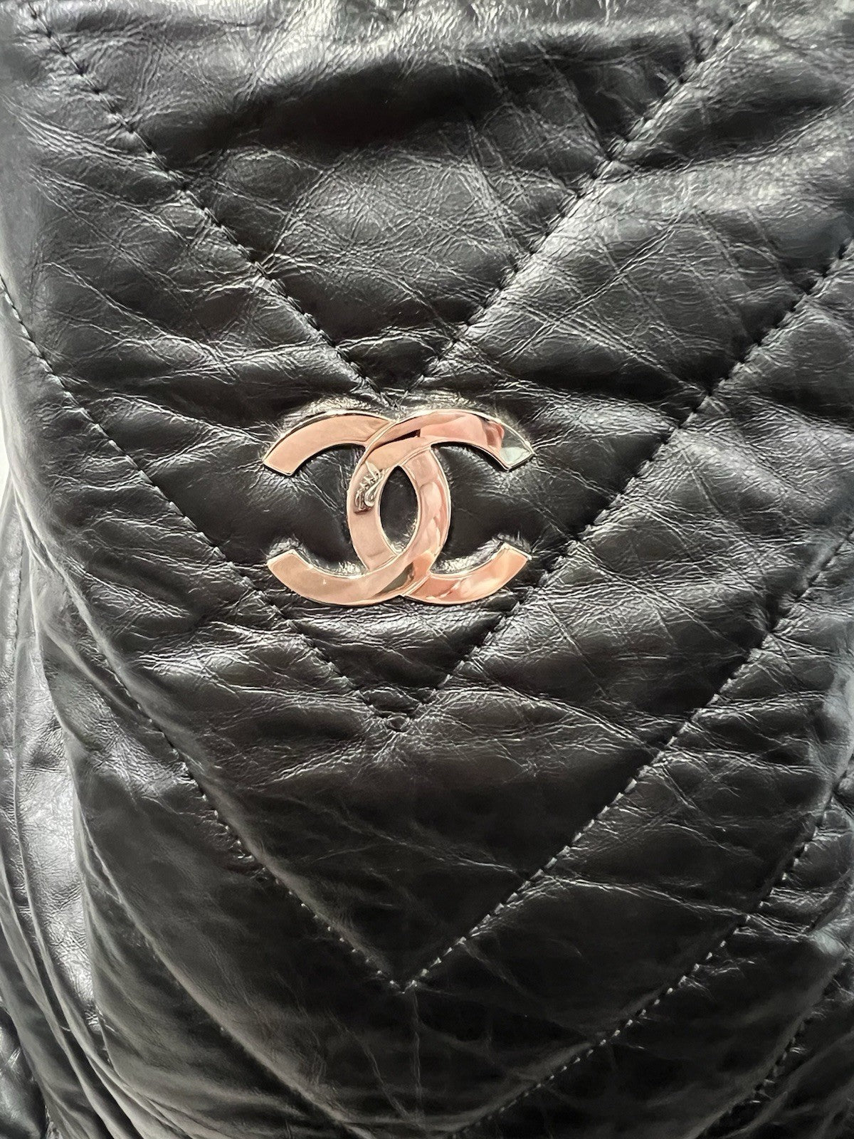 Chanel Leather Quilted Big Bang Travel Hobo Bag W/Authenticity