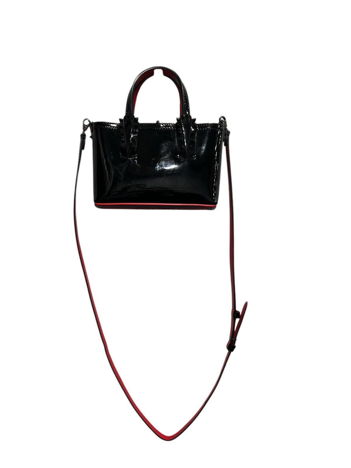 Christian Louboutin Cabas Mini Patent Noir Tote Crossbody