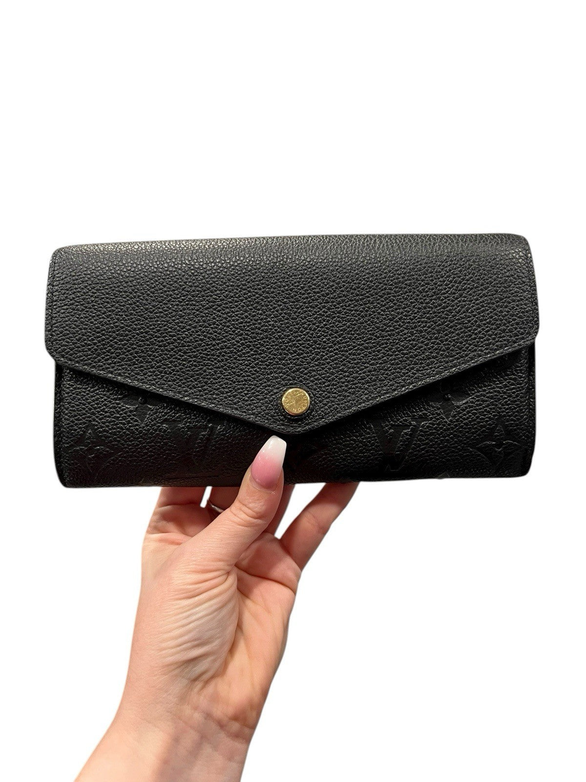 Louis Vuitton Empreinte Noir Sarah Wallet With Authenticity Retail $1030