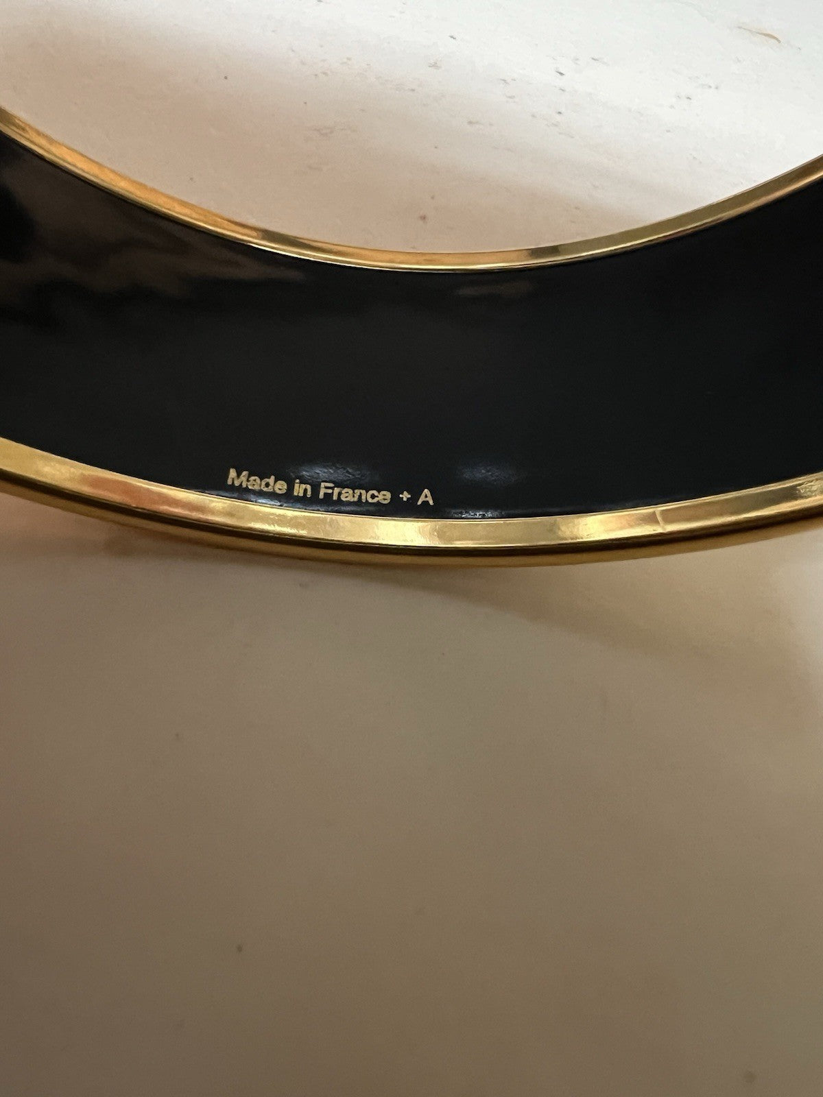 Hermes Brides de Gala White/Gold Bangle Bracelet Made In France