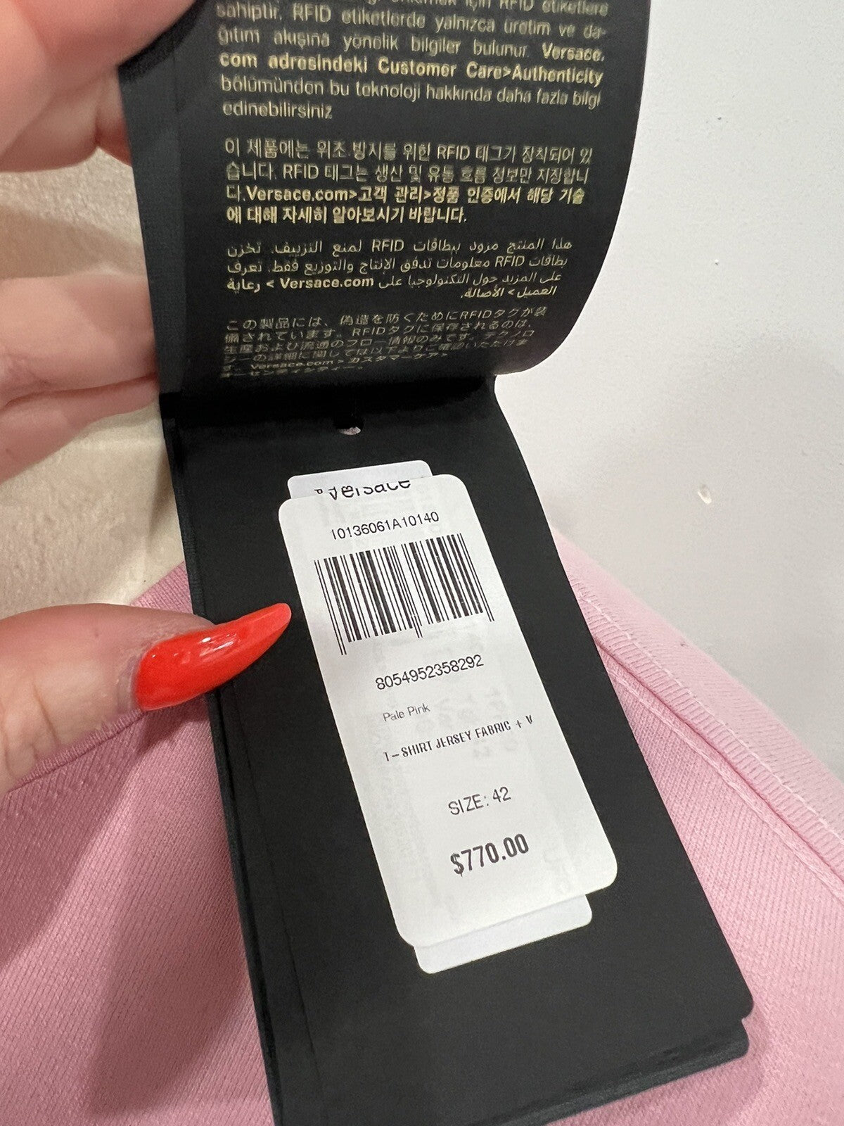 Versace Milano Stamp Crop Tee Shirt Size 42/US6 NWT (Retail $770)