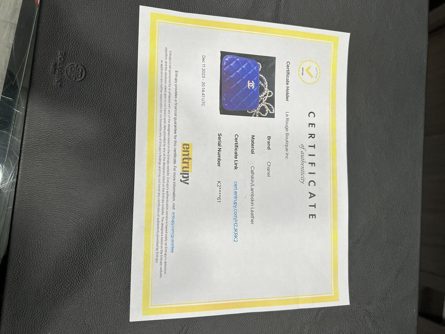 Chanel Vanity Case Purple/Antique Gold  Includes Tags Duster AUTHENTIC