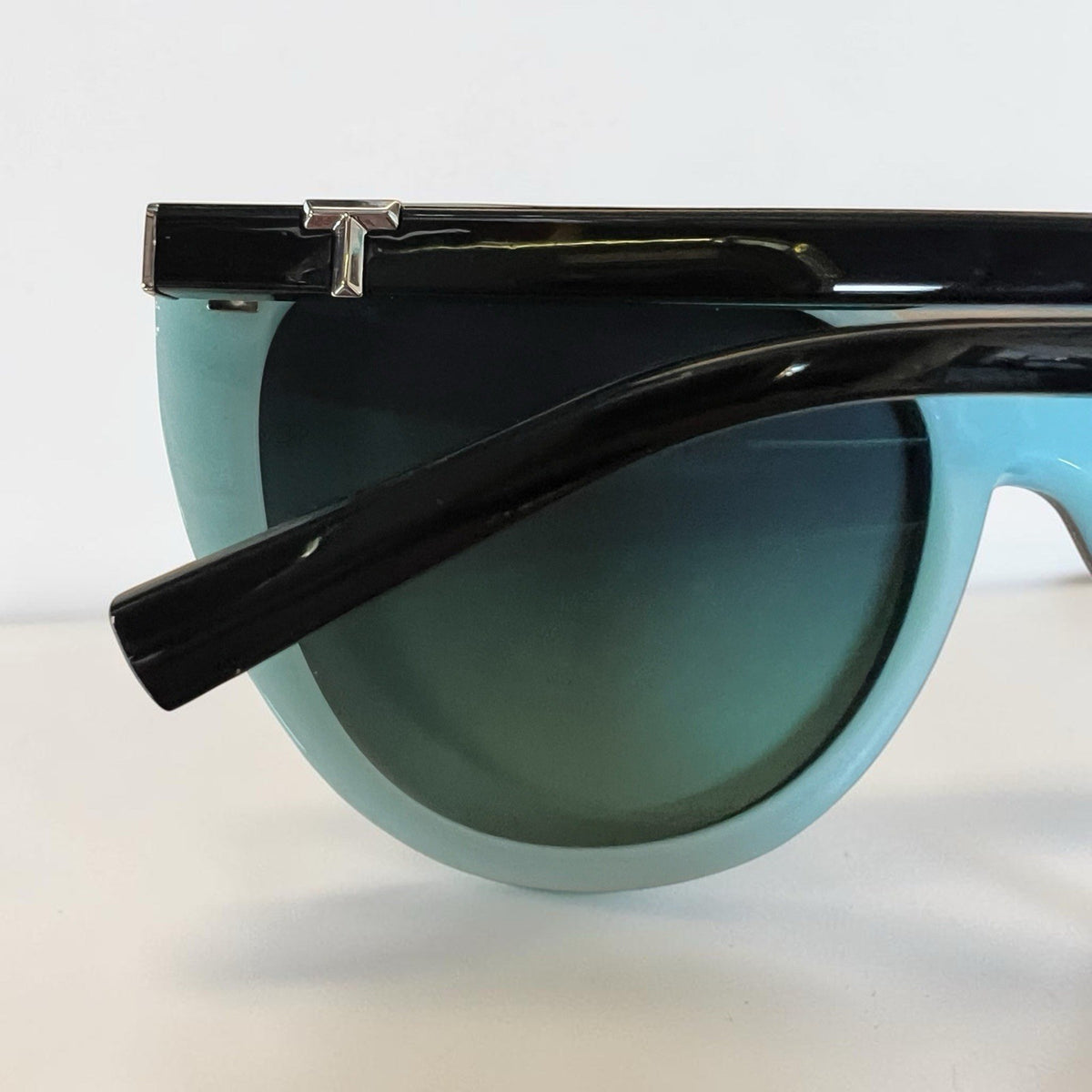Tiffany & Co Black/Tiffany Blue Cat Eye Sunglasses TF4251  56mm Retail $400
