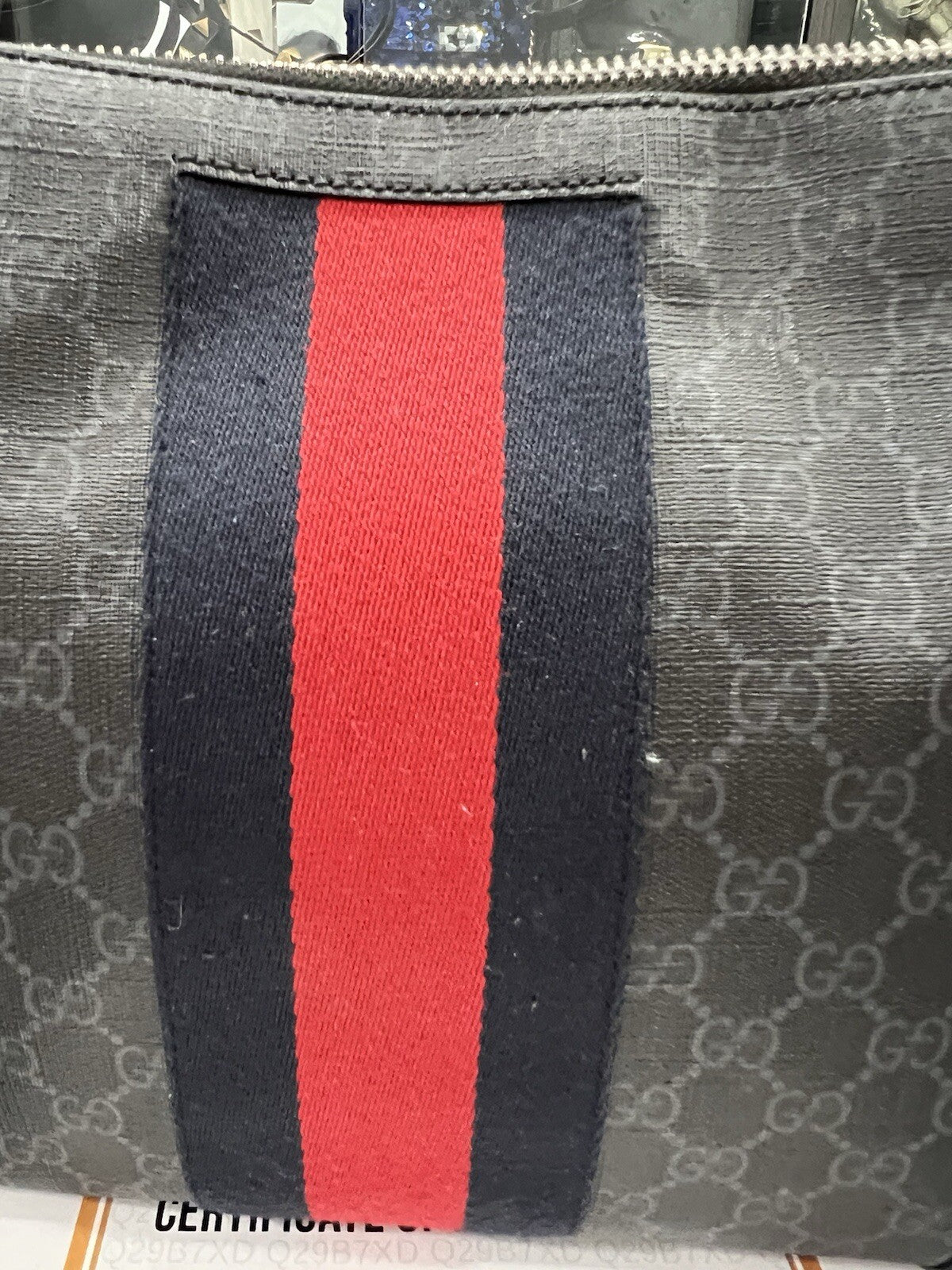 Gucci GG Supreme Black Messenger Bag W/Certificate Of Authenticity