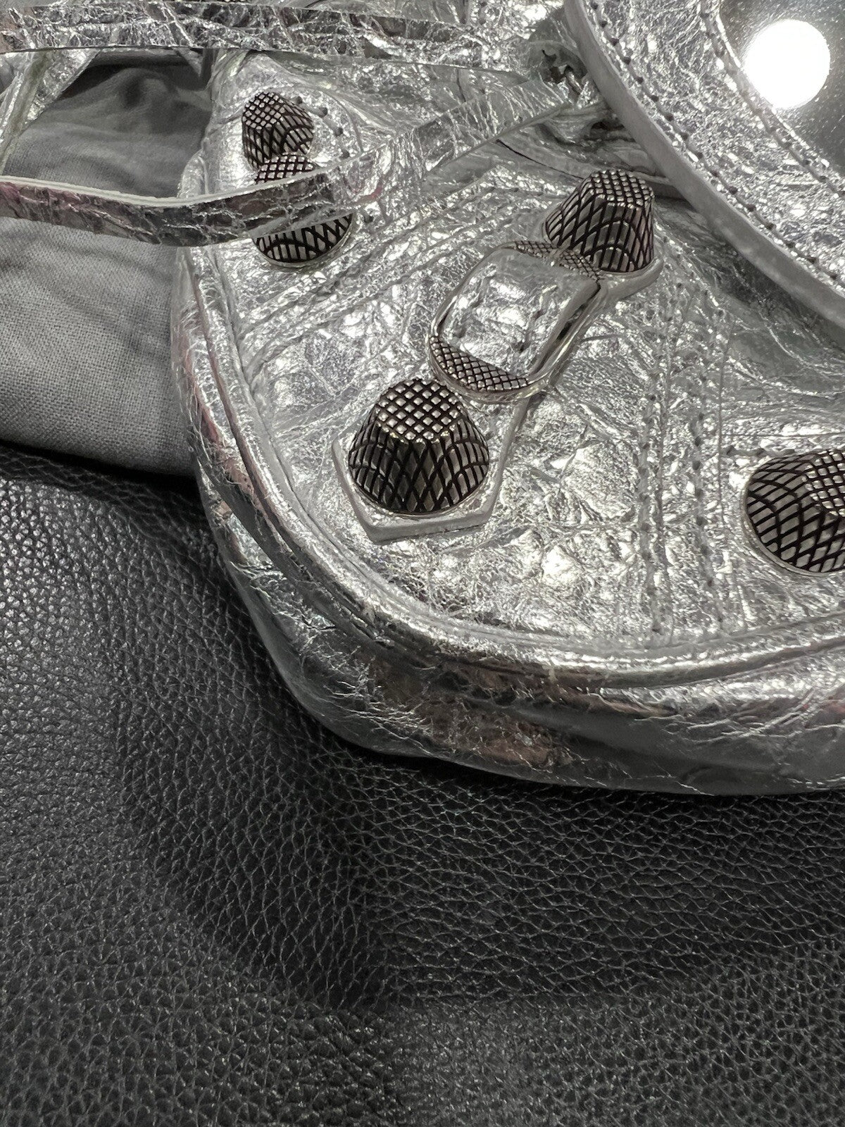 Balenciaga Neo Cagole Mini Metallized Tote Bag