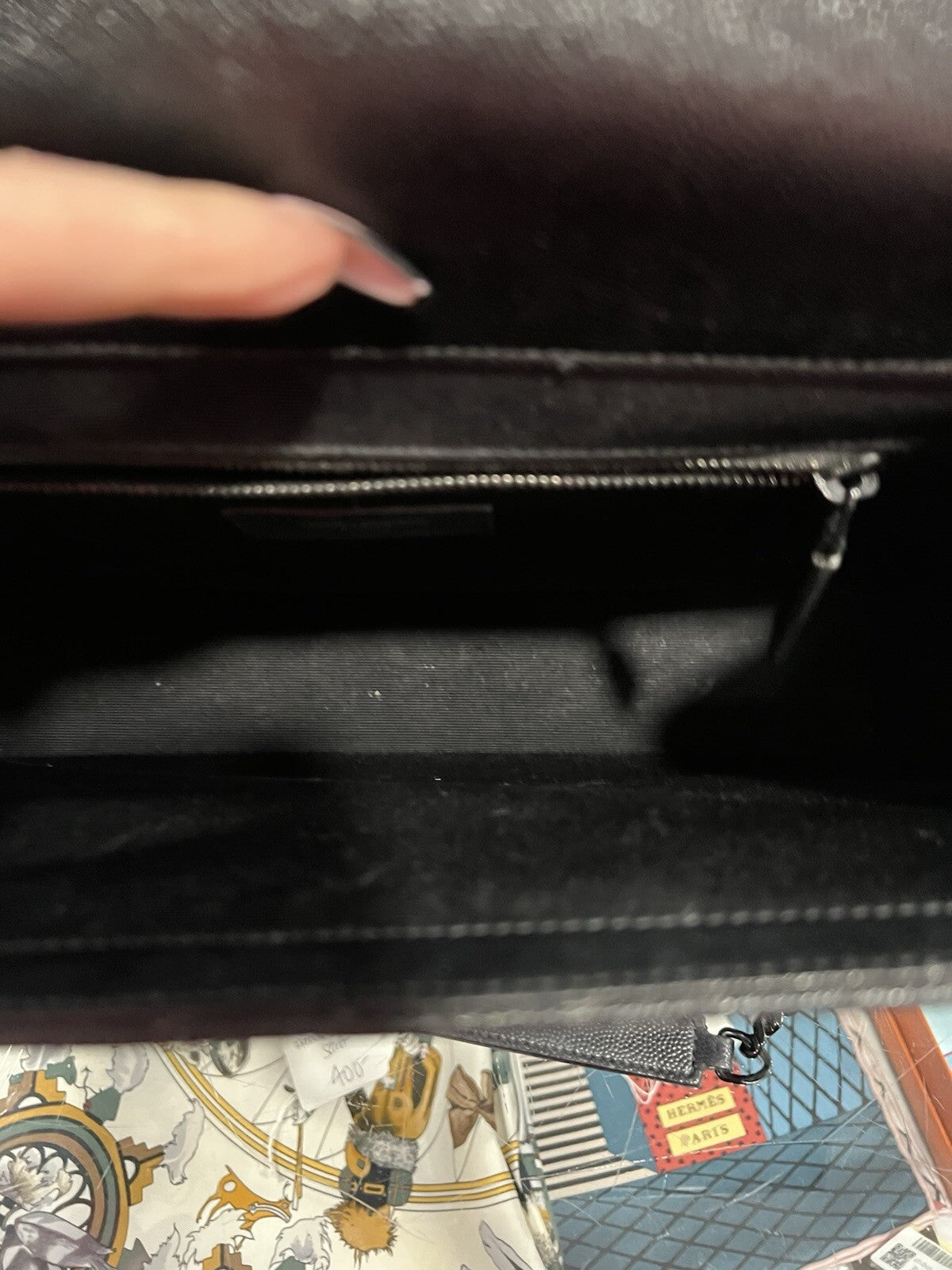 YSL Saint Laurent Black Large Triquilt Bag Retail $3300