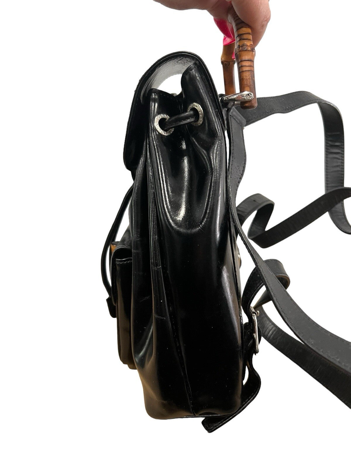 Gucci Vintage Leather Mini Bamboo Backpack