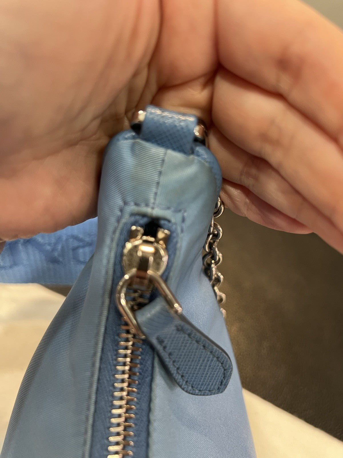 Prada Re-Edition 2005 Shoulder Tessuto Blue Nylon Shoulder Bag