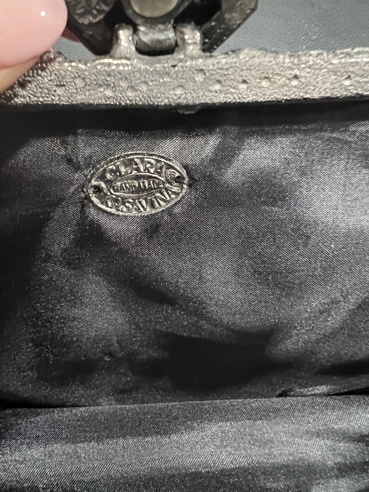 Clara Kasavina Handmade Python Snakeskin Clutch RARE