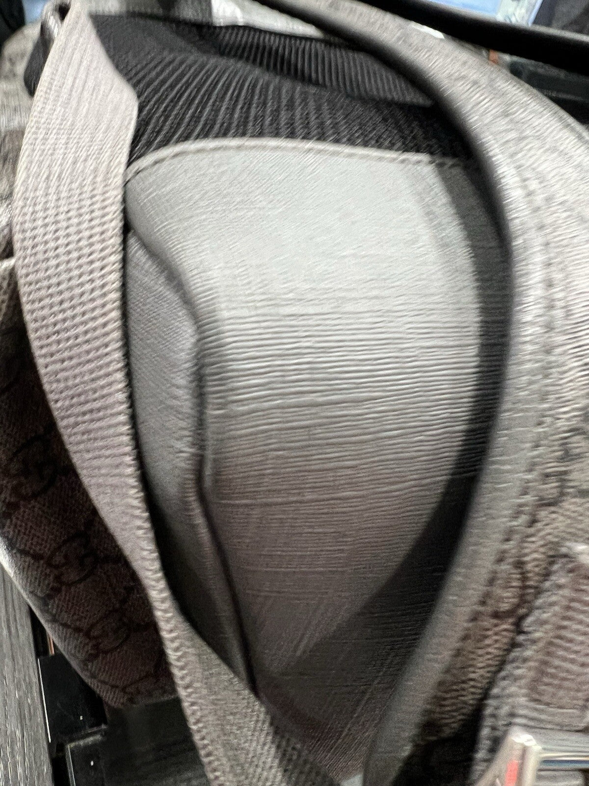 Gucci Ophidia Grey Backpack With Authenticity