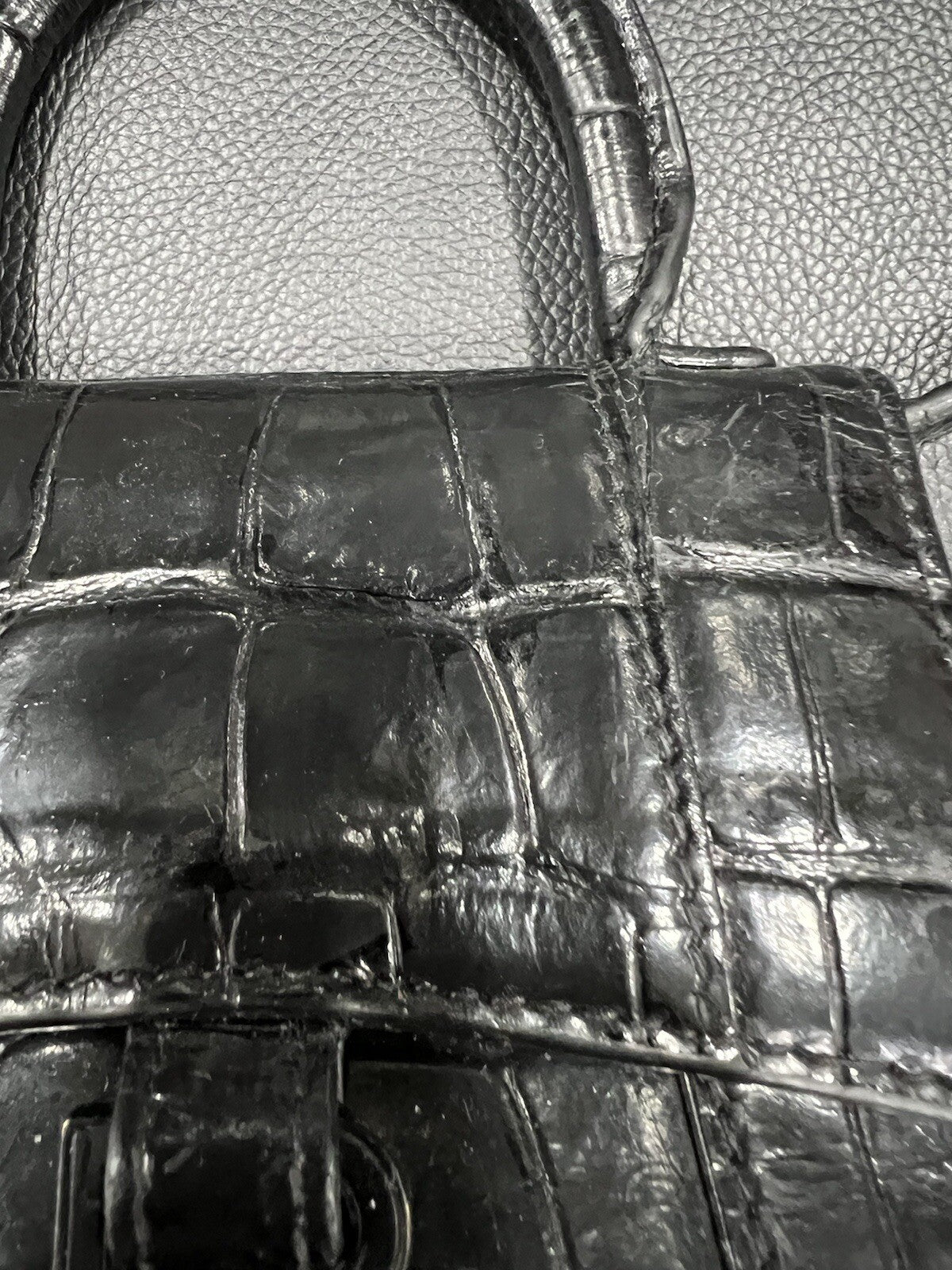 Balenciaga Mini Croc Embossed Crossbody Bag AUTHENTIC