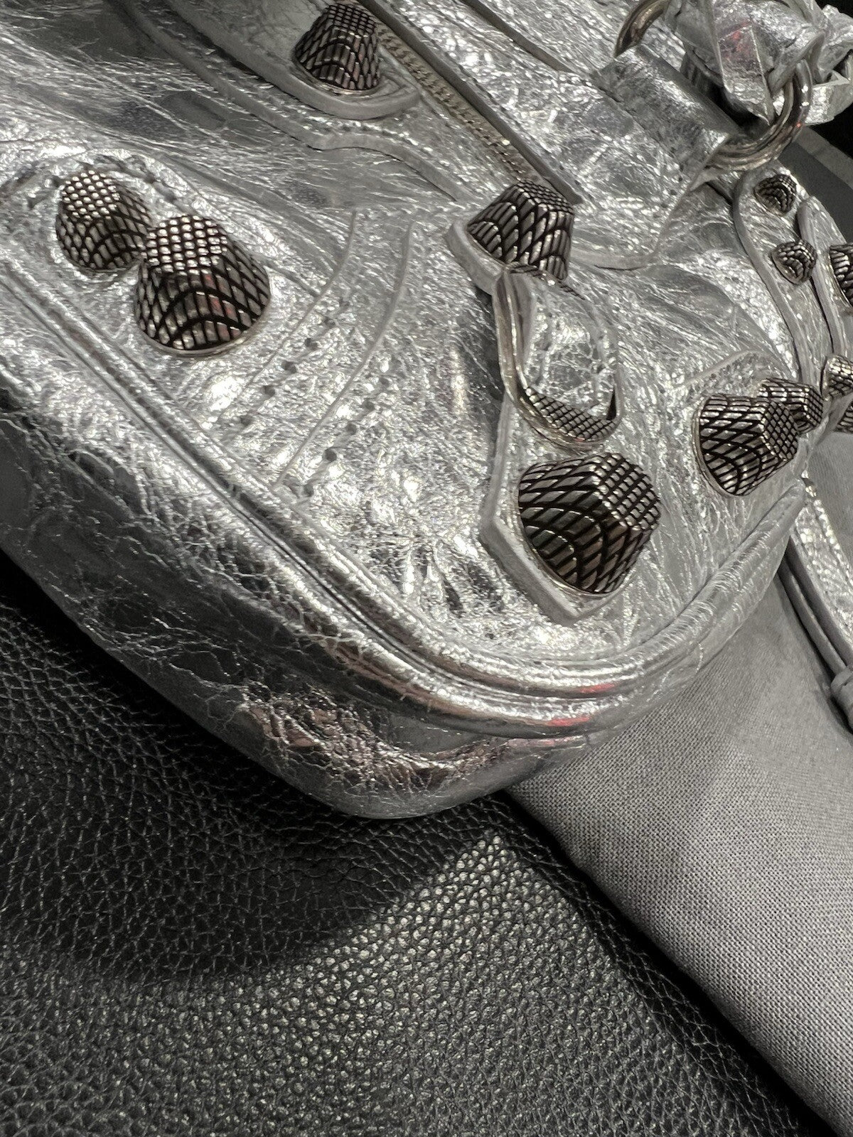 Balenciaga Neo Cagole Mini Metallized Tote Bag