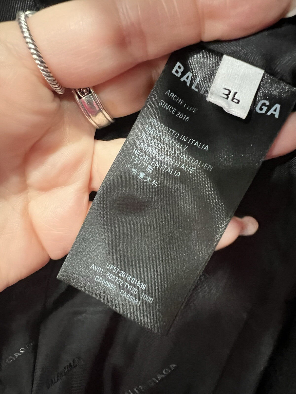 Balenciaga 2016 Black Virgin Wool Hourglass Blazer Size 36/US4 Retail $3200