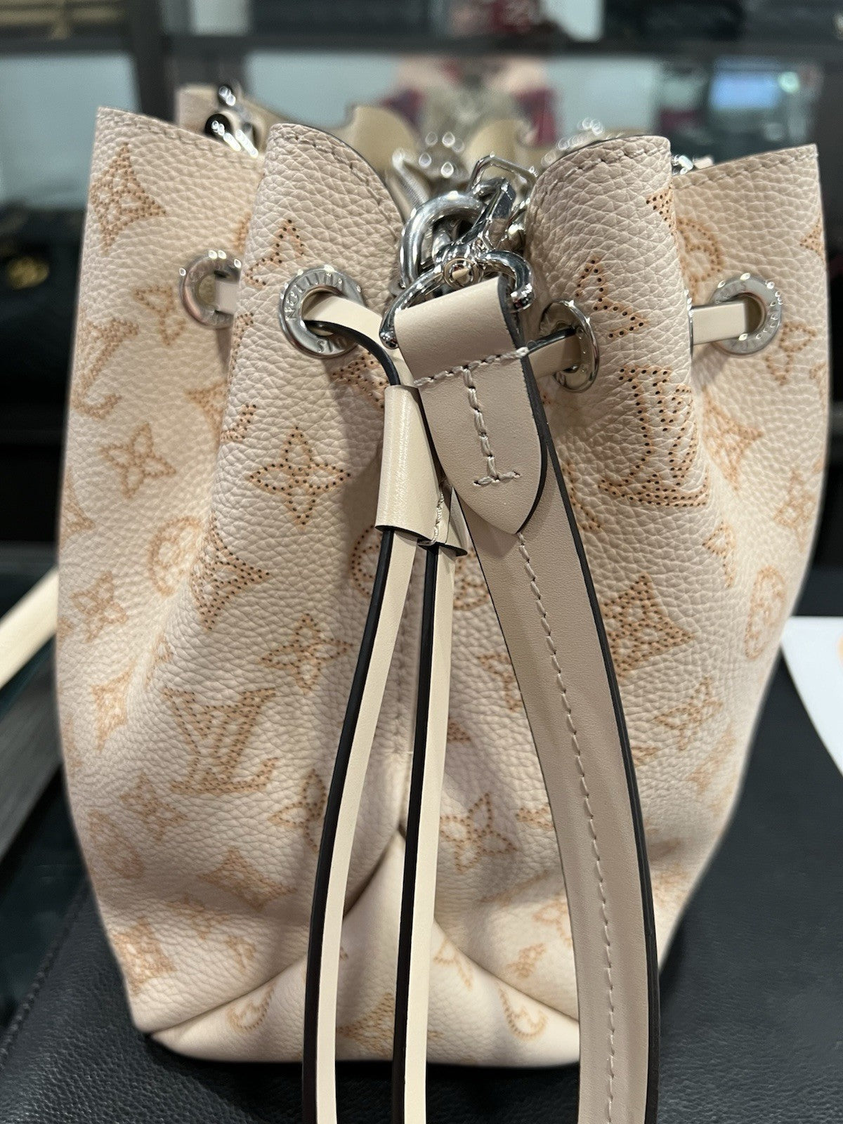 Louis Vuitton Mahina Leather Bella Tote With Authenticity Retail $5300