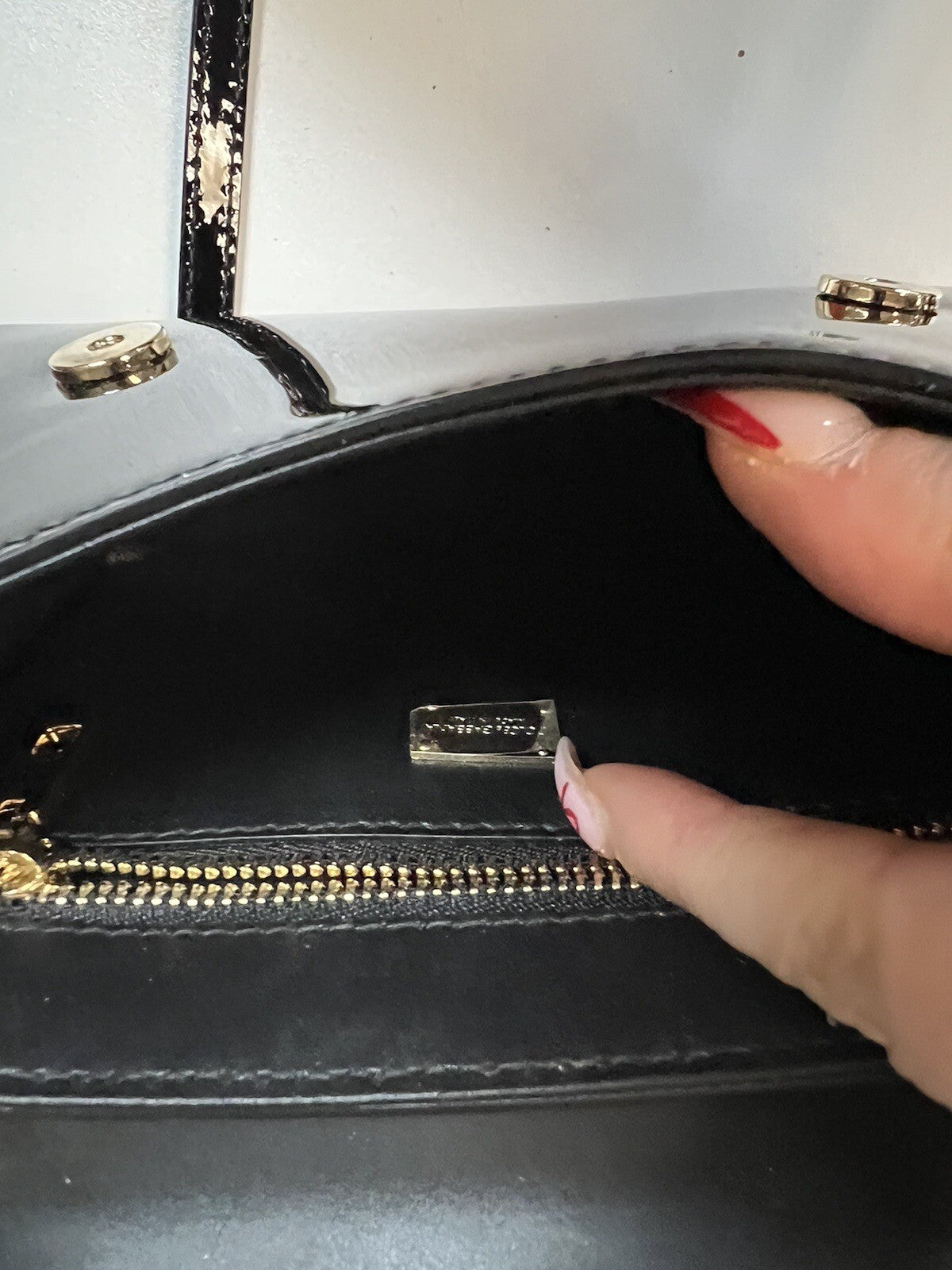 Dolce & Gabbana Mini Nero/Blk Patent Top Handle Bag