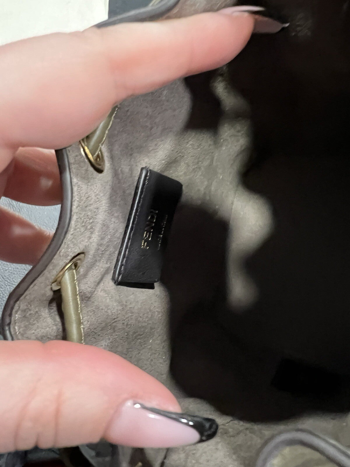 Fendi Forest Green Mon Tresor Bucket Bag W/Duster Retail $1950