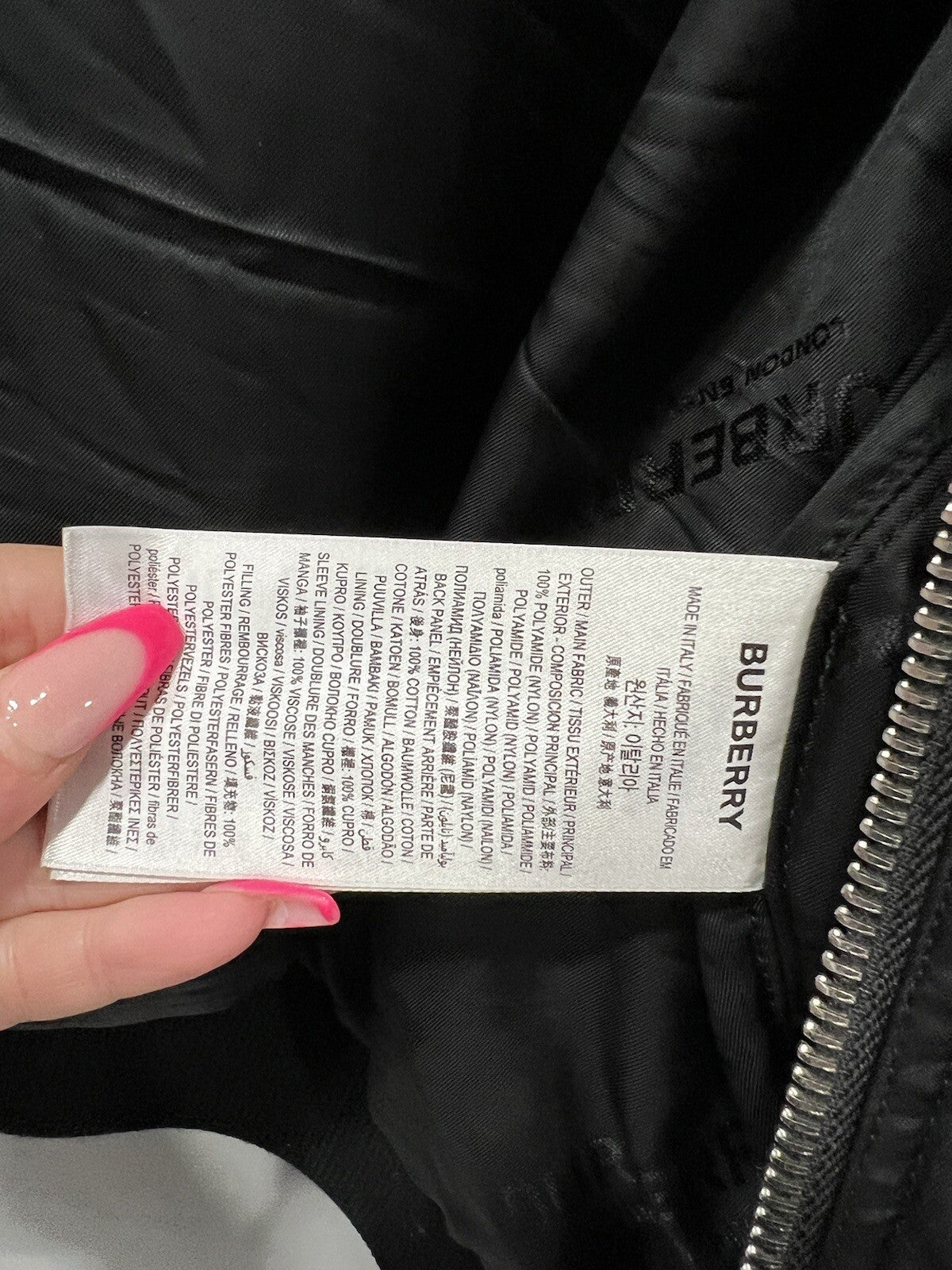 Burberry Men's Size M Mermaid Applique Bomber Jacket