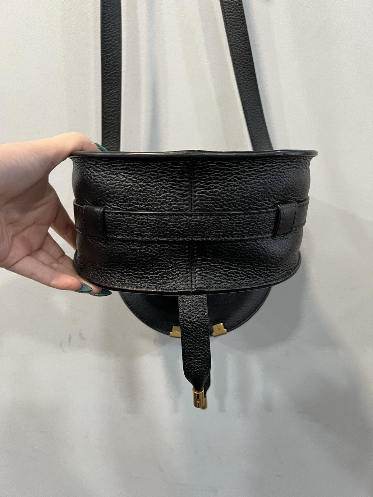 Chloe Black Leather Marcie Crossbody Bag W/Duster & Authenticity