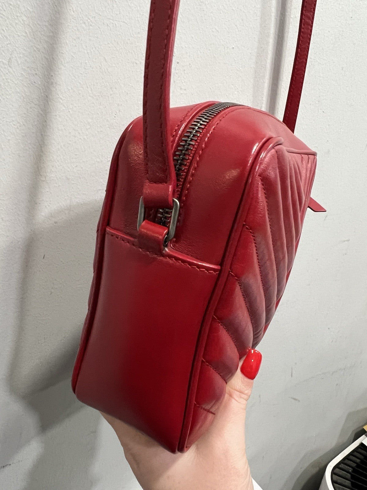 Saint Laurent Matelassé Calfskin Lou Camera Crossbody Bag
